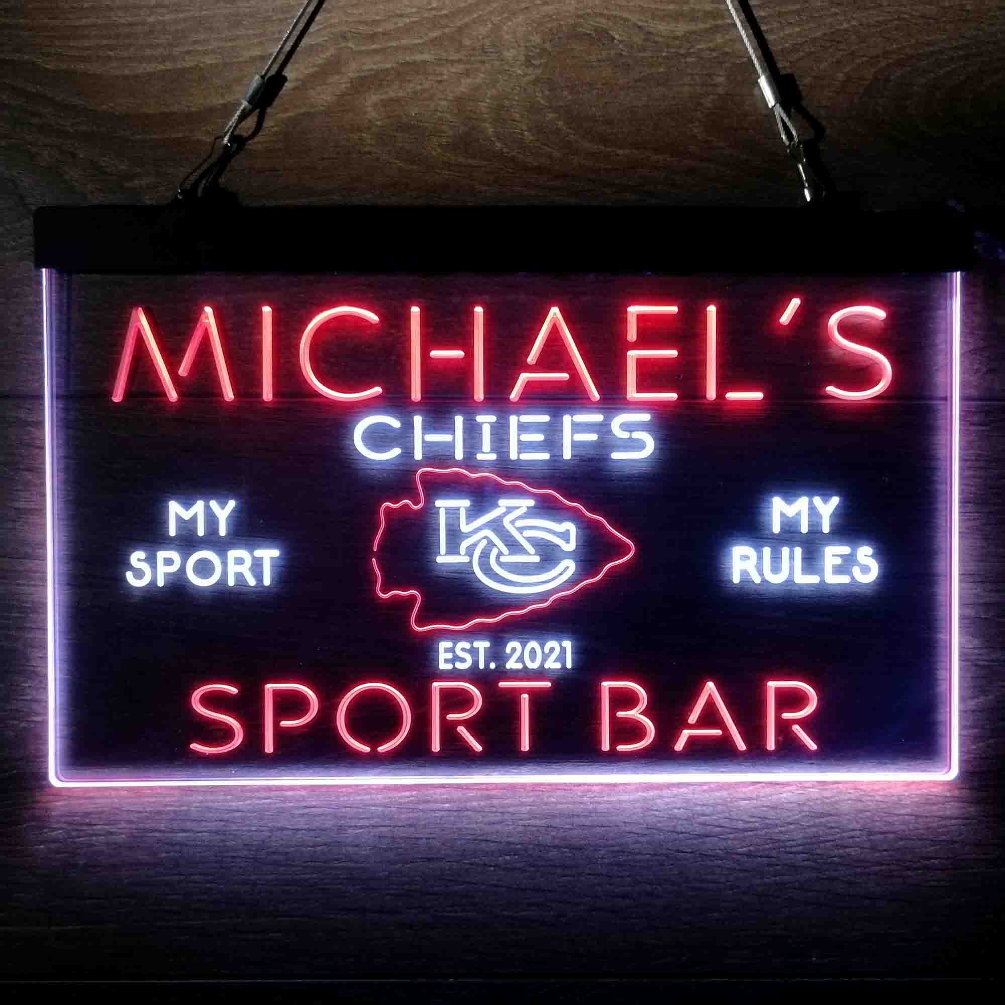 Personalized Kansas City Chiefs Neon-Like LED Sign - ProLedSign