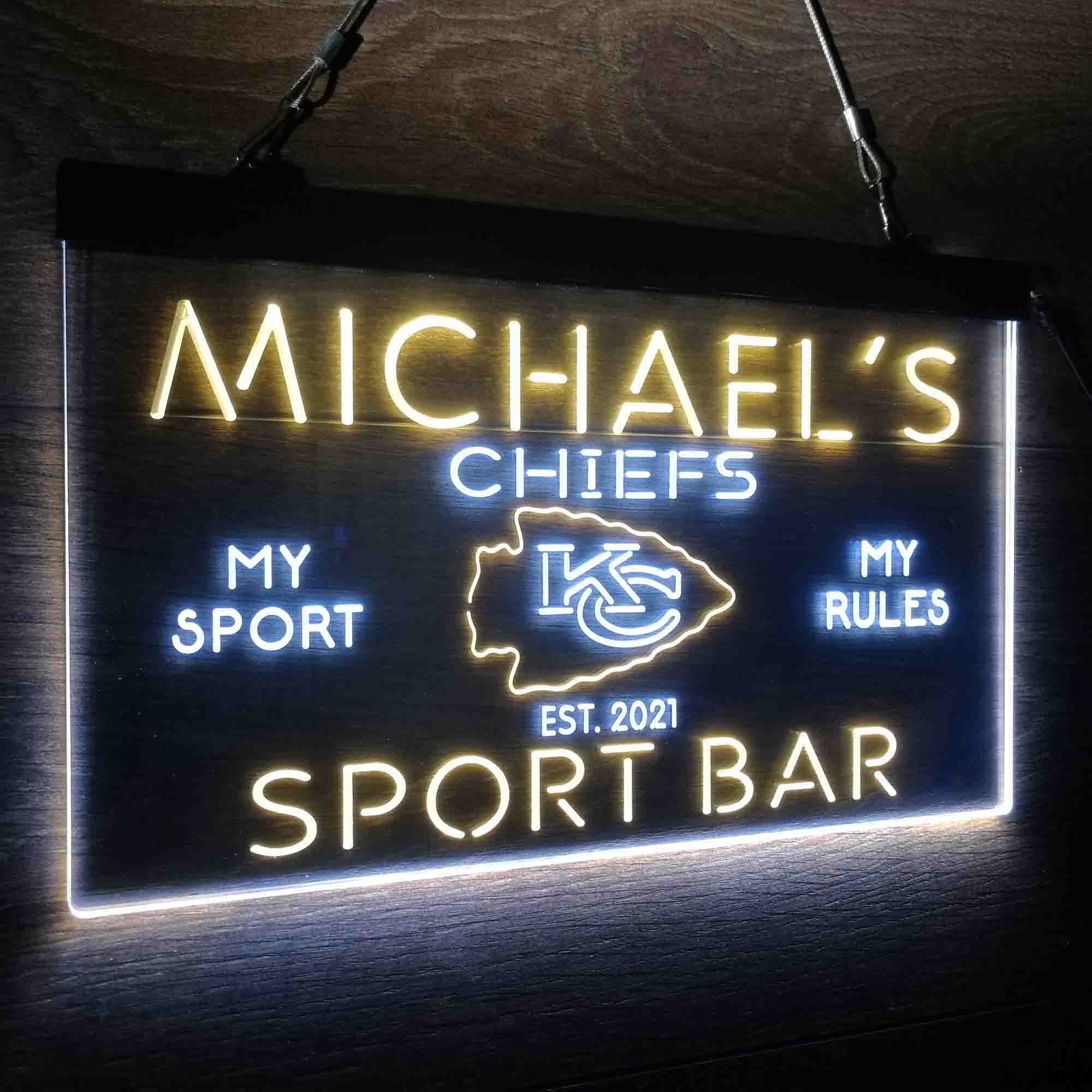 Personalized Kansas City Chiefs Neon-Like LED Sign - ProLedSign