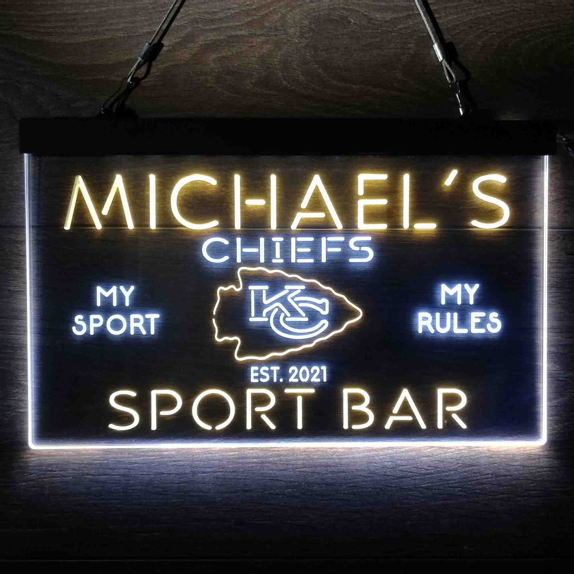 Personalized Kansas City Chiefs Neon-Like LED Sign - ProLedSign