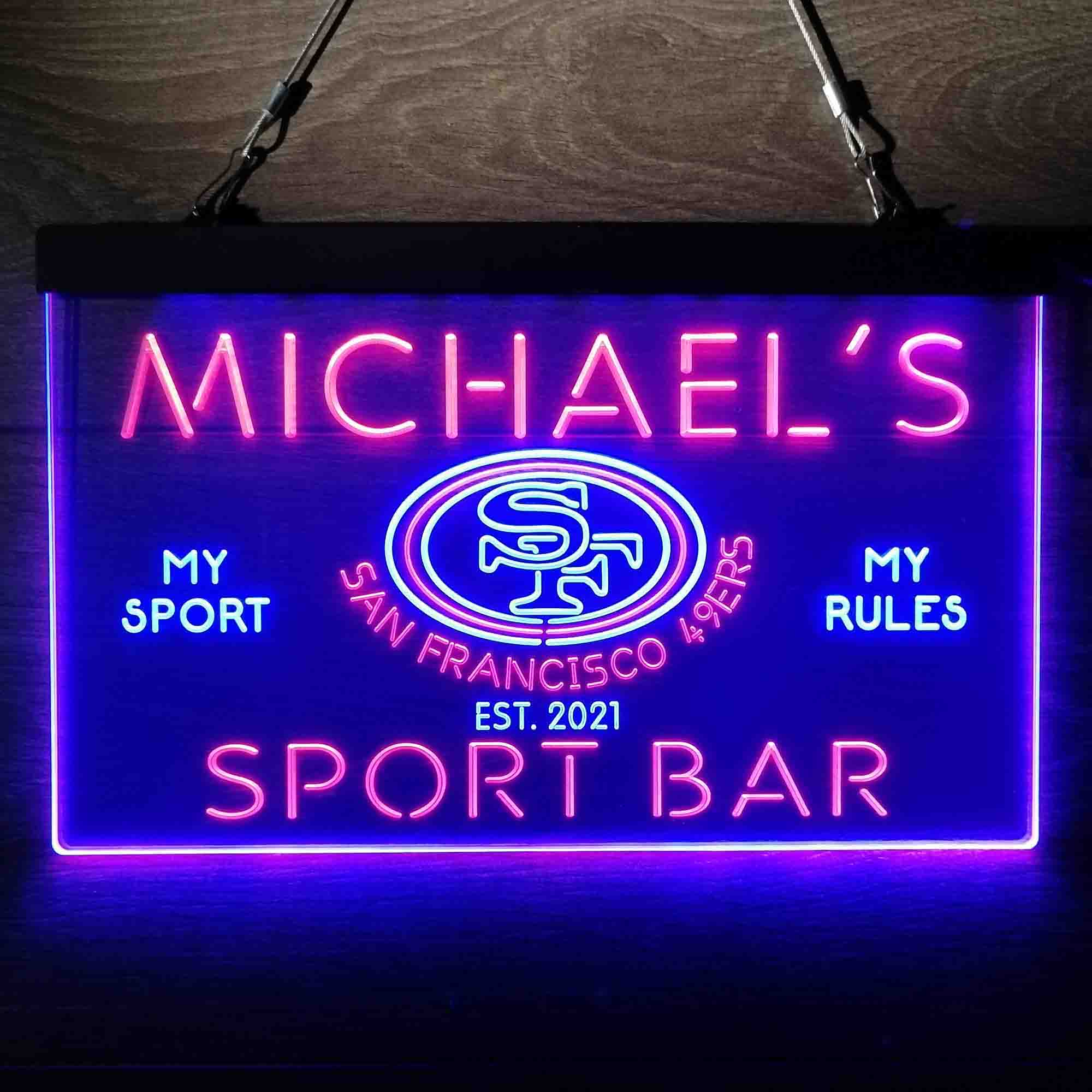 Personalized San Francisco 49ers Neon-Like LED Light Sign - led lab cave