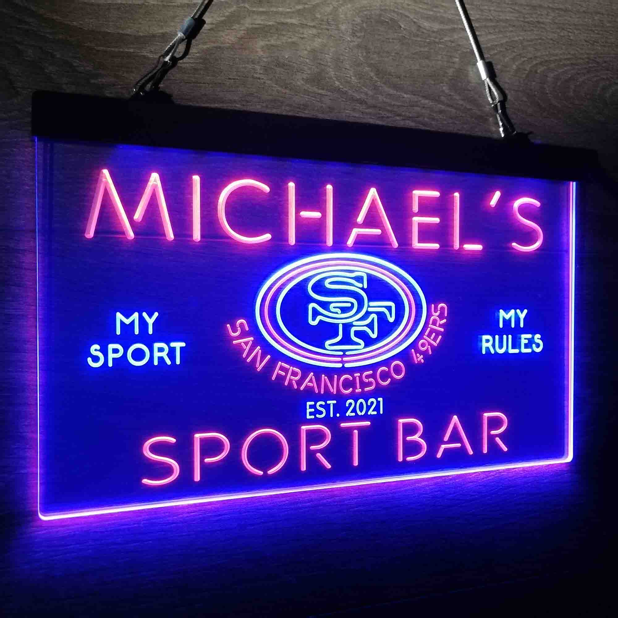 Personalized San Francisco 49ers Neon-Like LED Light Sign