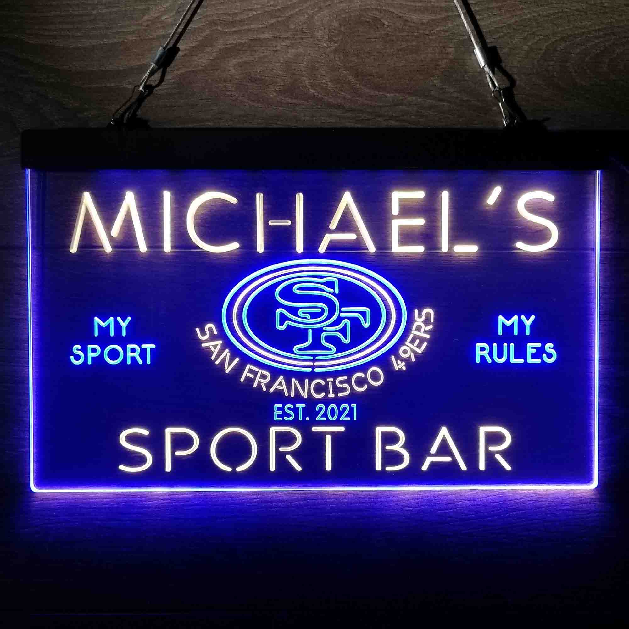 Personalized San Francisco 49ers Neon-Like LED Light Sign - led lab cave