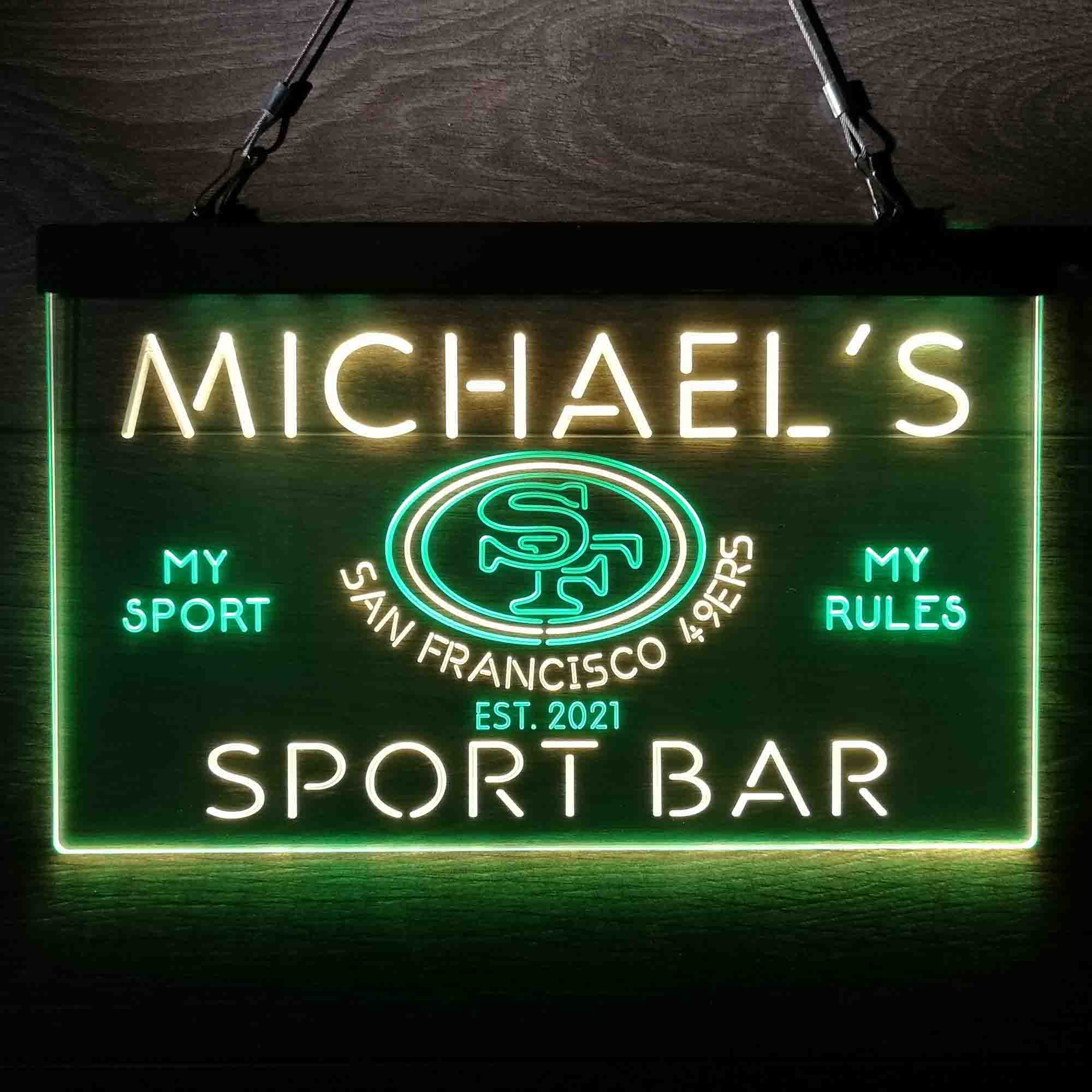 Personalized San Francisco 49ers Neon-Like LED Light Sign - led lab cave