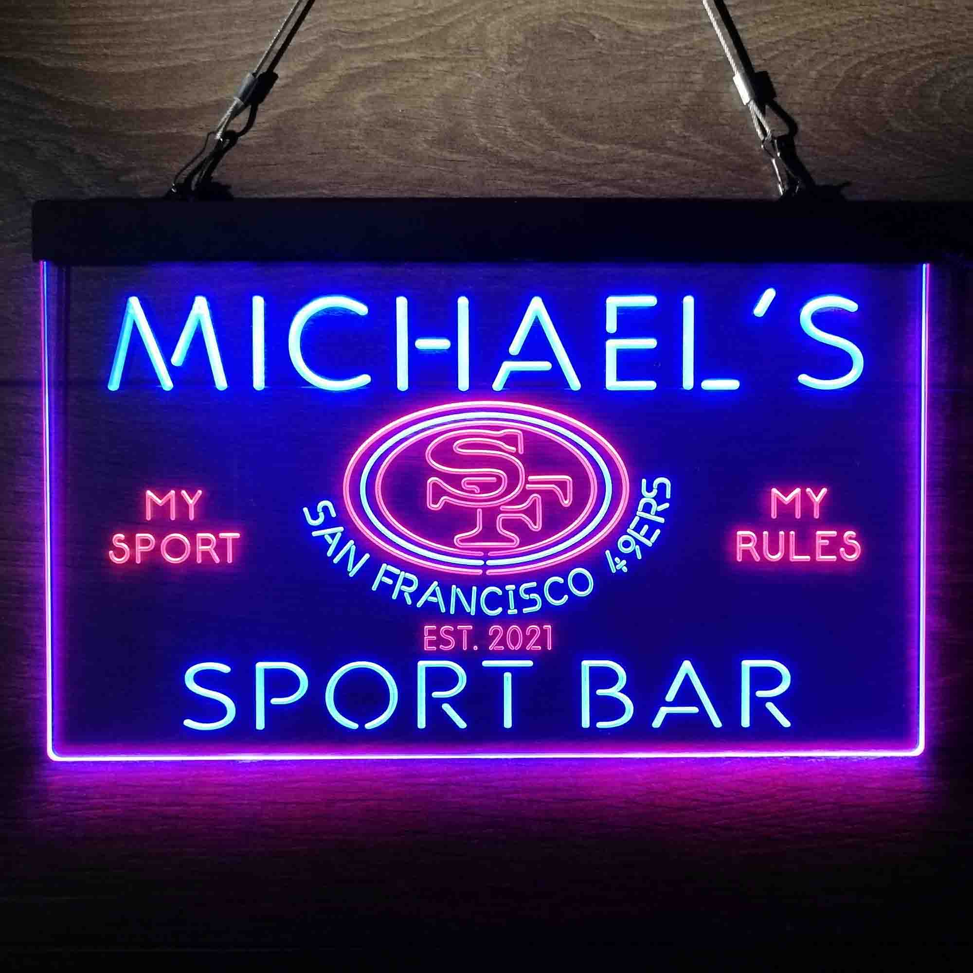 Personalized San Francisco 49ers Neon-Like LED Light Sign - led lab cave