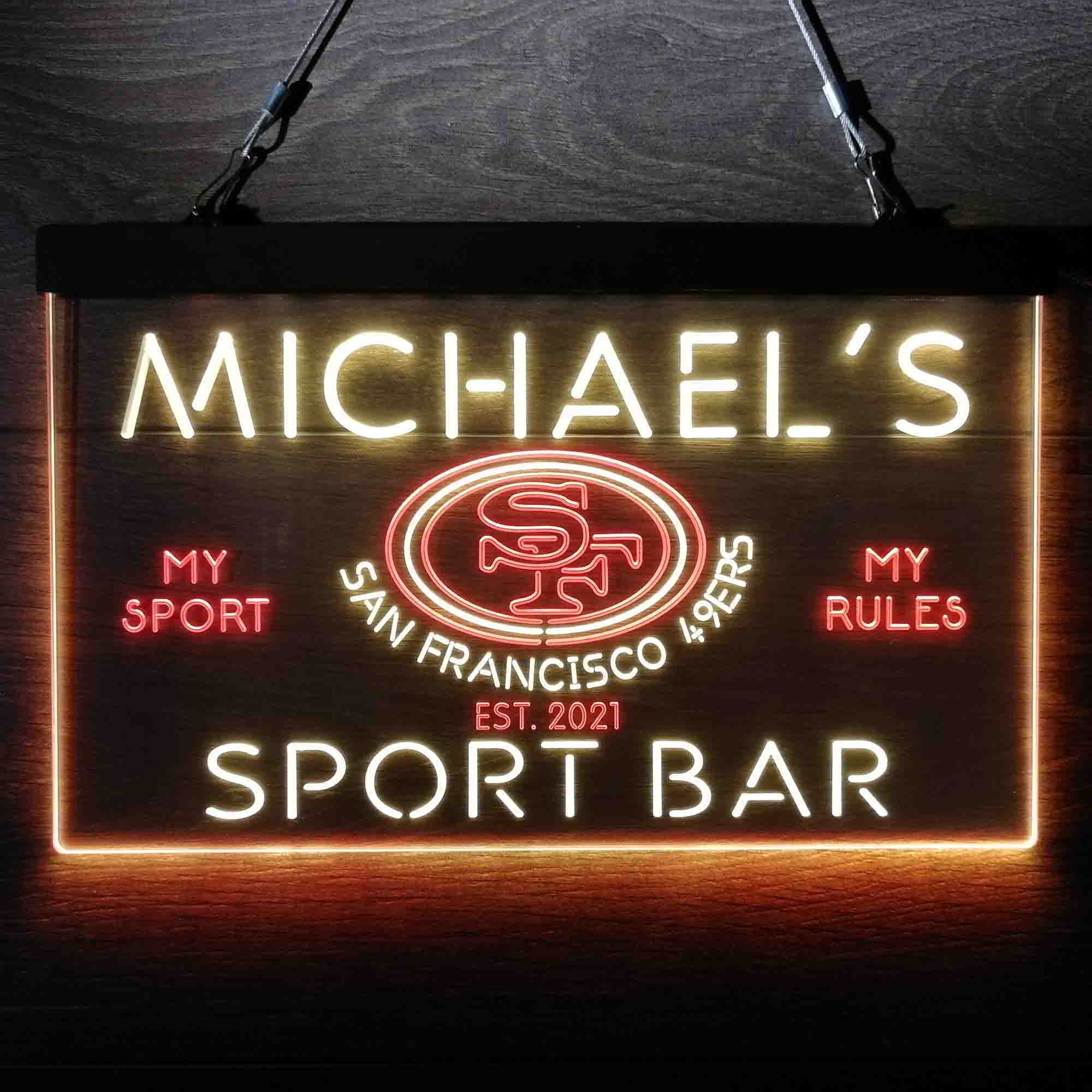 Personalized San Francisco 49ers Neon-Like LED Light Sign - led lab cave