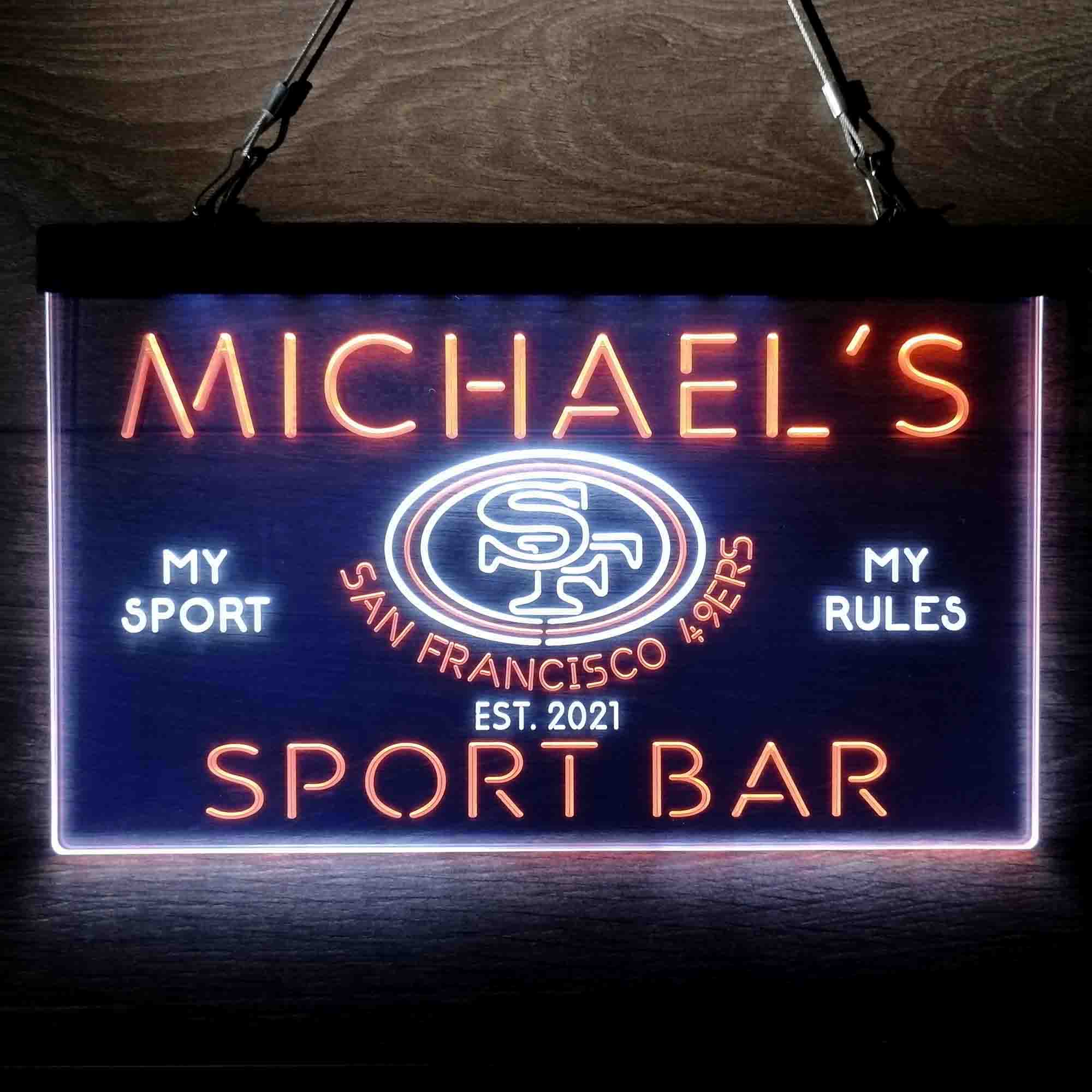 Personalized San Francisco 49ers Neon-Like LED Light Sign - led lab cave