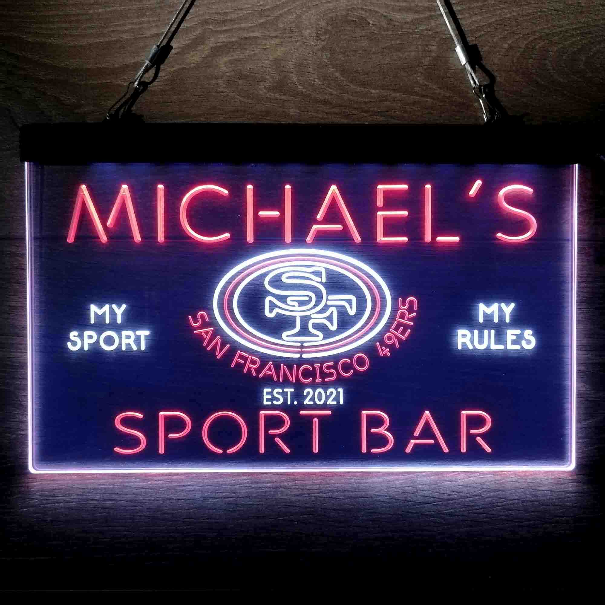 Personalized San Francisco 49ers Neon-Like LED Light Sign - led lab cave