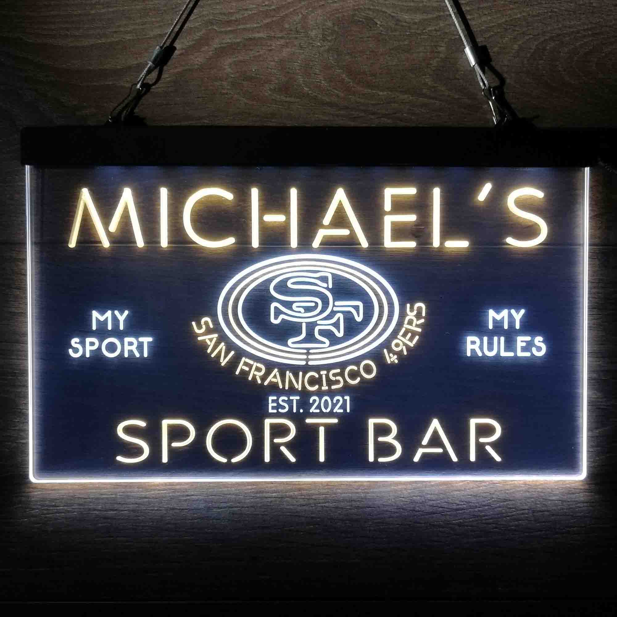 Personalized San Francisco 49ers Neon-Like LED Light Sign - led lab cave