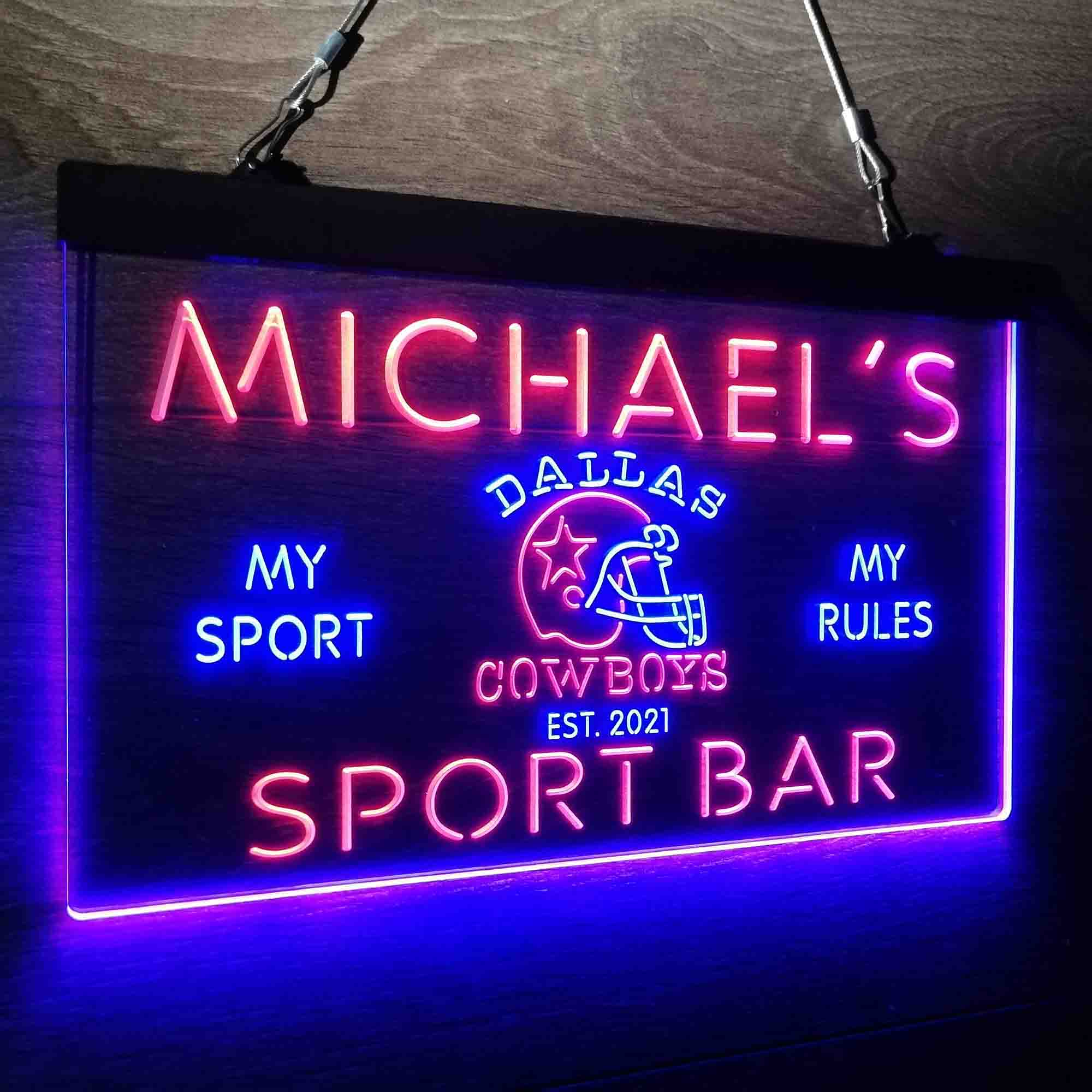 Personalized Dallas Cowboys Neon-Like LED Sign - ProLedSign