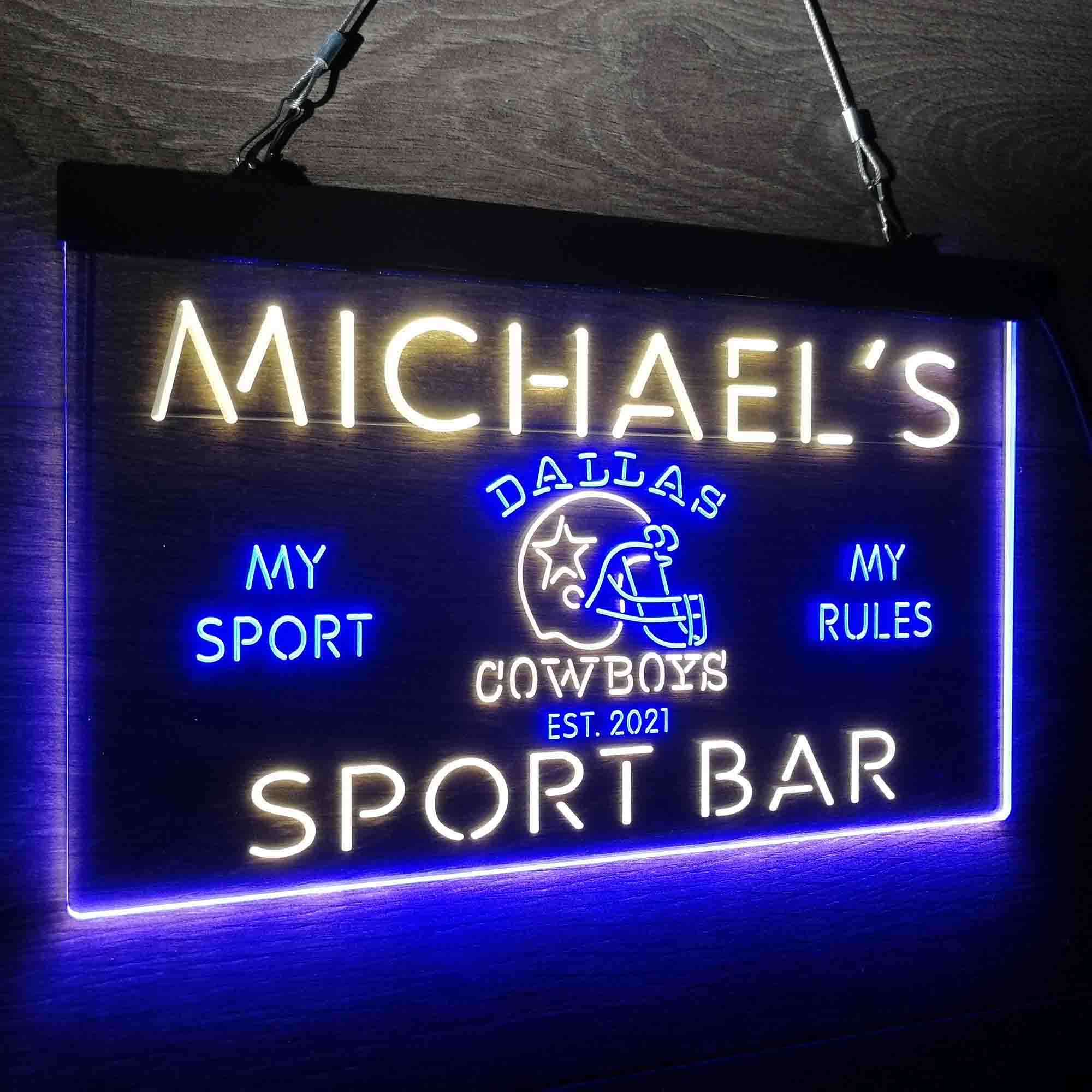 Personalized Dallas Cowboys Neon-Like LED Sign - ProLedSign