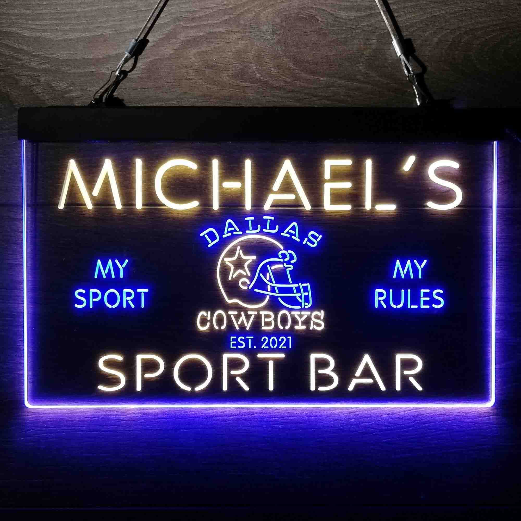 Personalized Dallas Cowboys Neon-Like LED Sign - ProLedSign