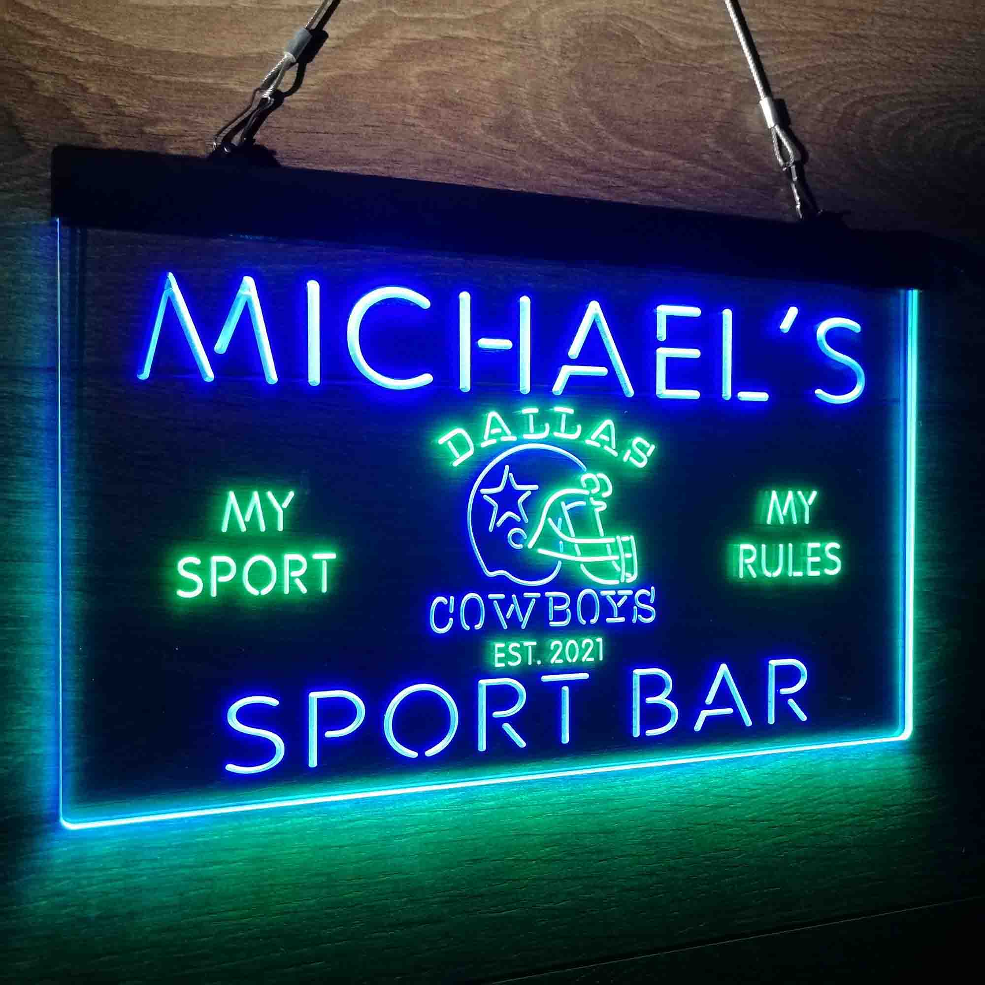 Personalized Dallas Cowboys Neon-Like LED Sign - ProLedSign