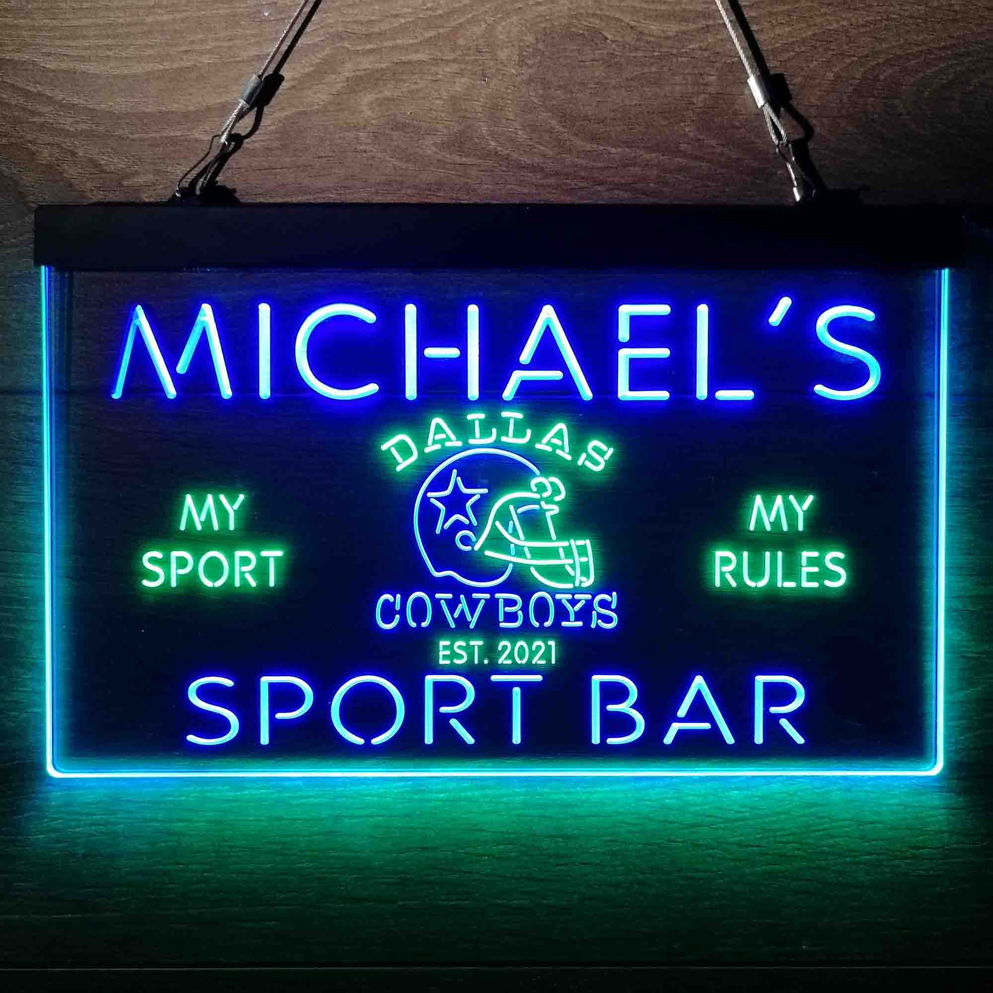 Personalized Dallas Cowboys Neon-Like LED Sign - ProLedSign