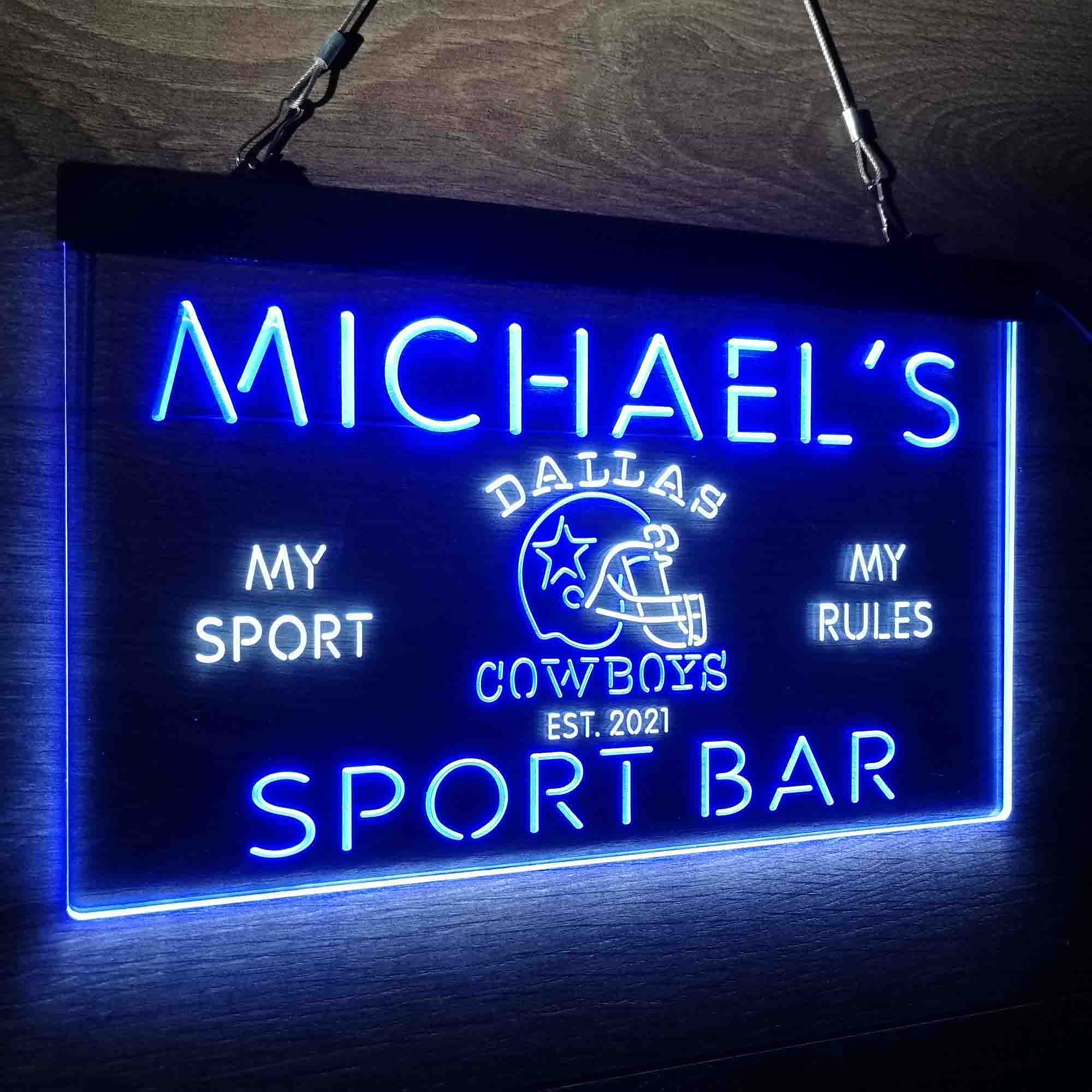 Personalized Dallas Cowboys Neon-Like LED Sign - ProLedSign