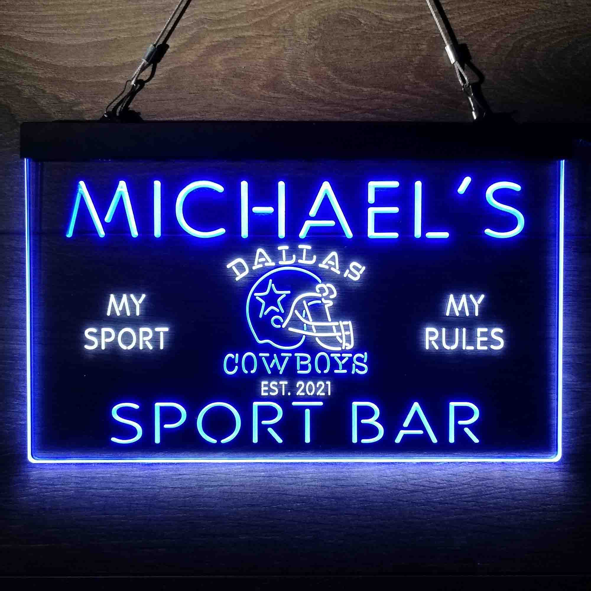 Personalized Dallas Cowboys Neon-Like LED Sign - ProLedSign