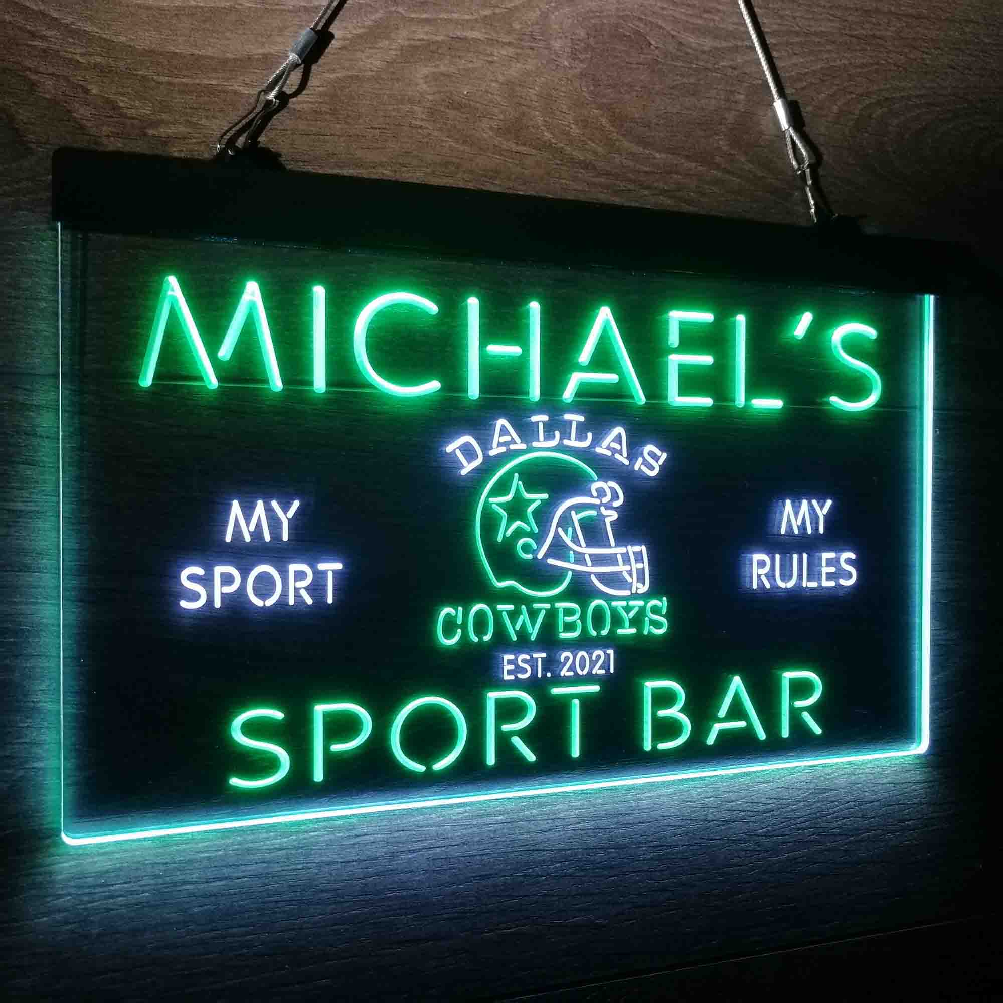 Personalized Dallas Cowboys Neon-Like LED Sign - ProLedSign