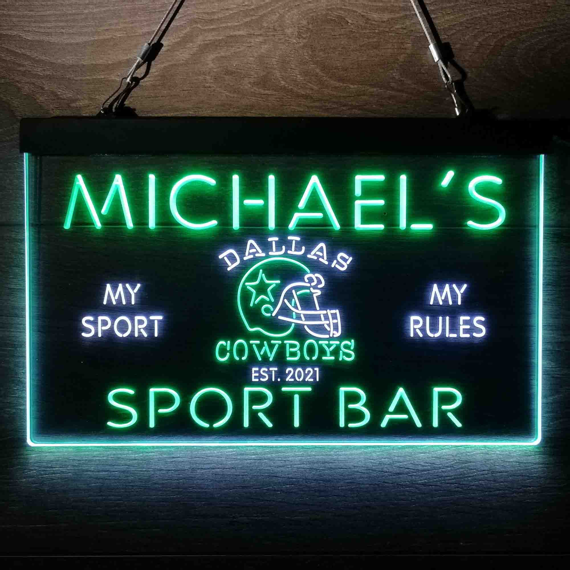 Personalized Dallas Cowboys Neon-Like LED Sign - ProLedSign