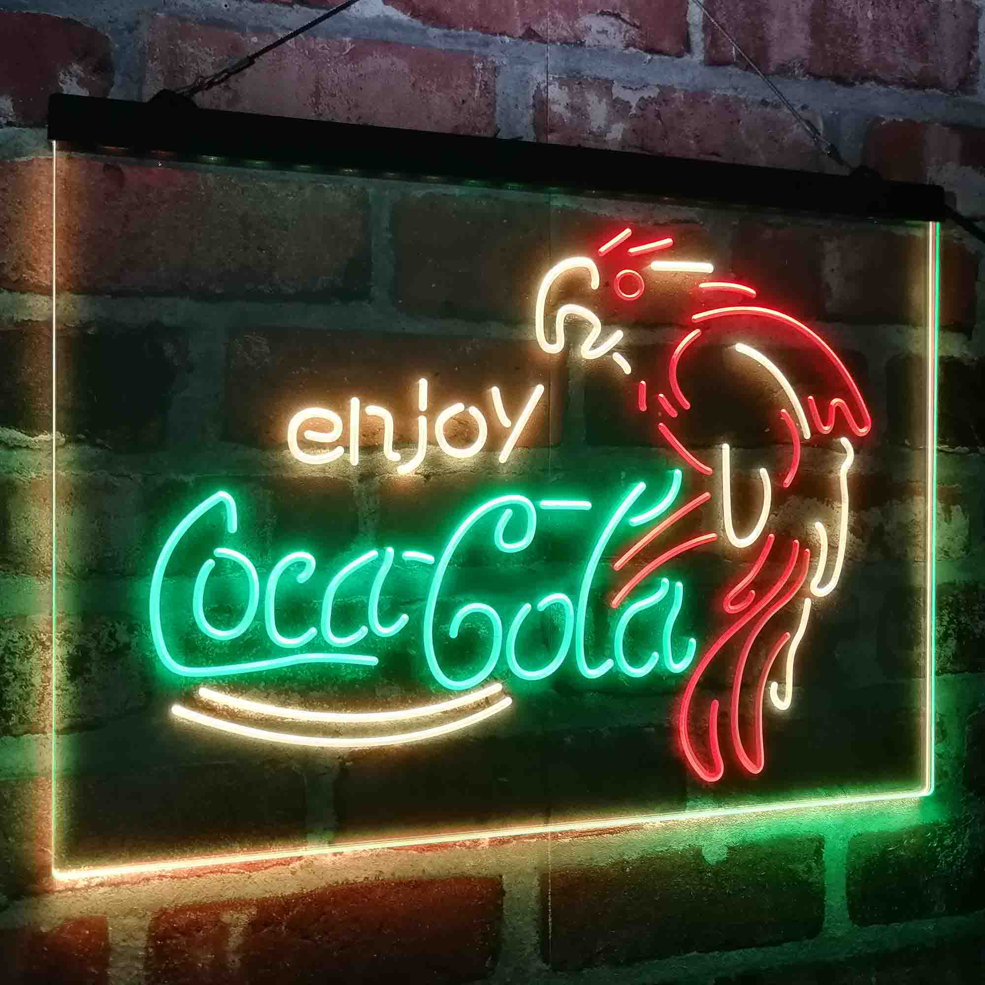 Coca Cola Classic Logo Bar Neon LED Sign 3 Colors