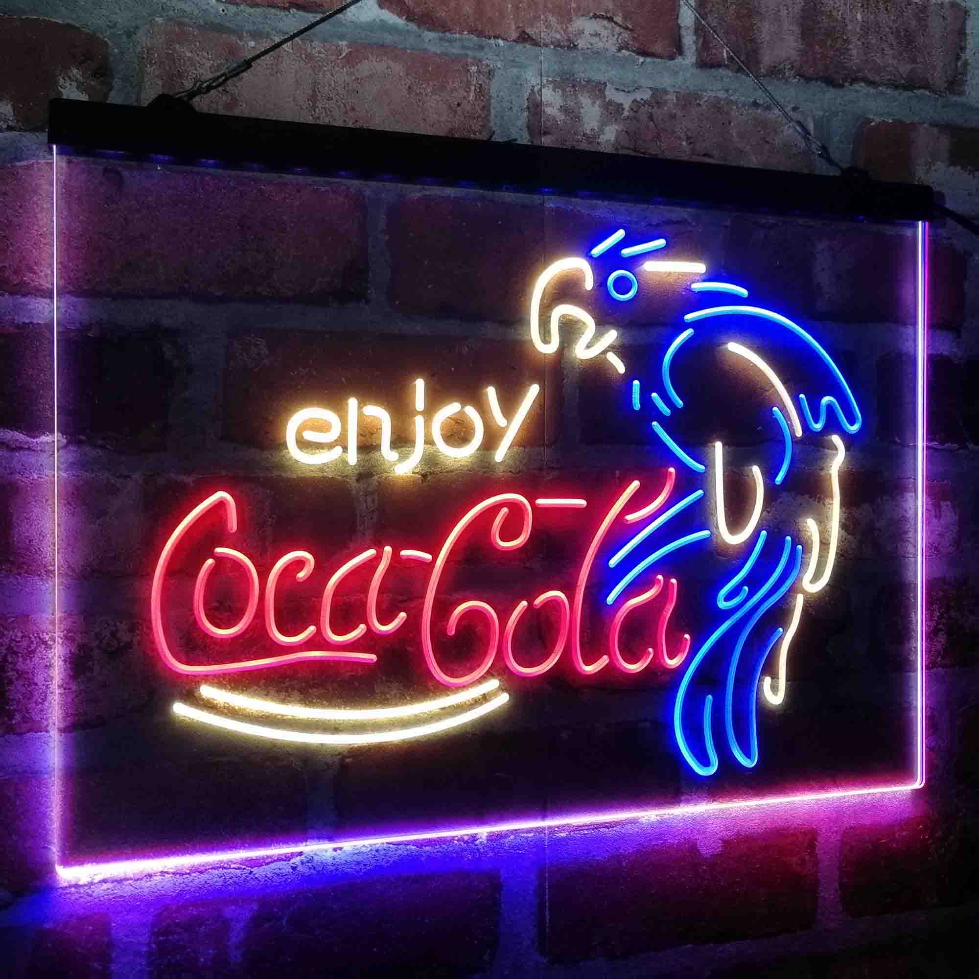 Coca Cola Classic Logo Bar Neon LED Sign 3 Colors