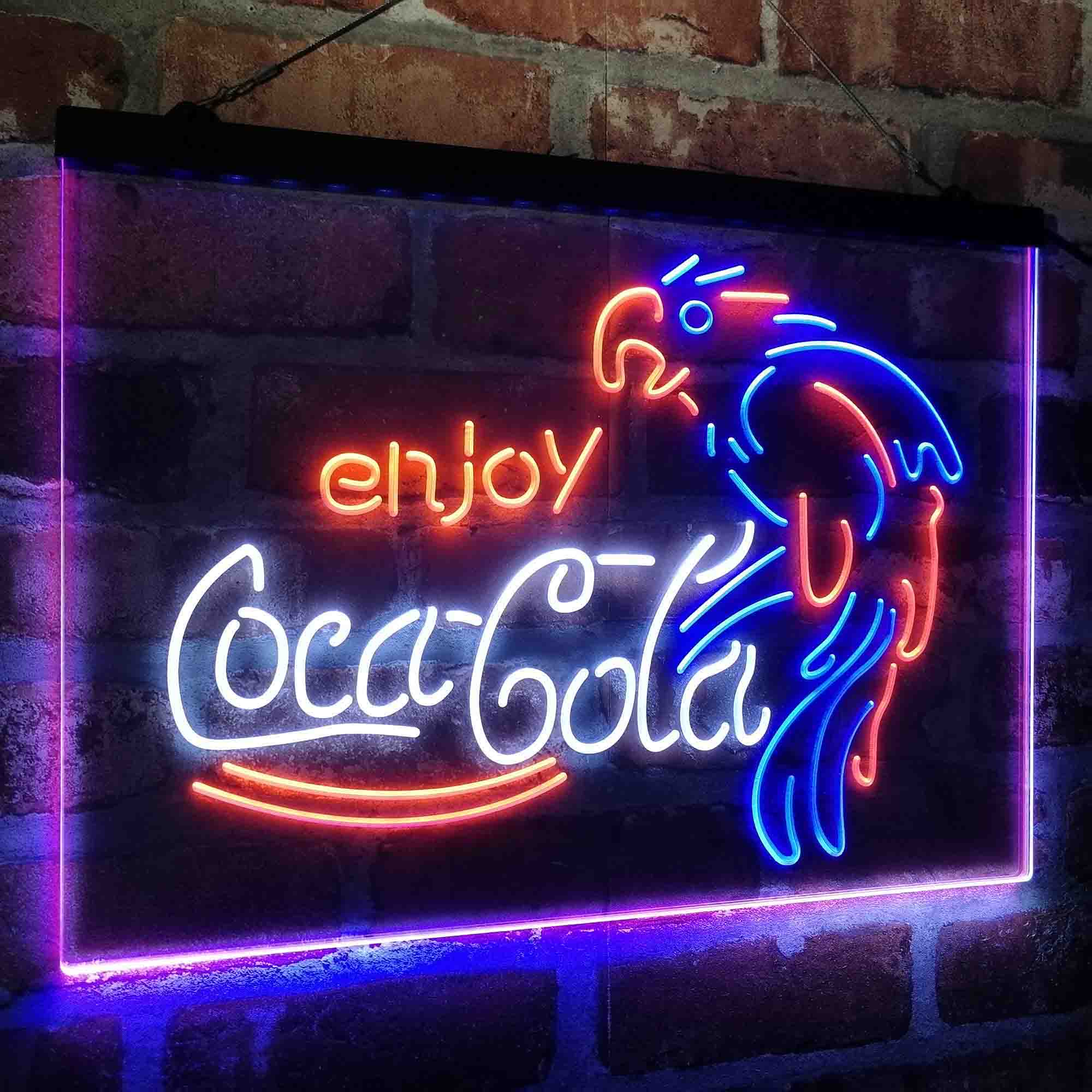 Coca Cola Classic Logo Bar Neon LED Sign 3 Colors