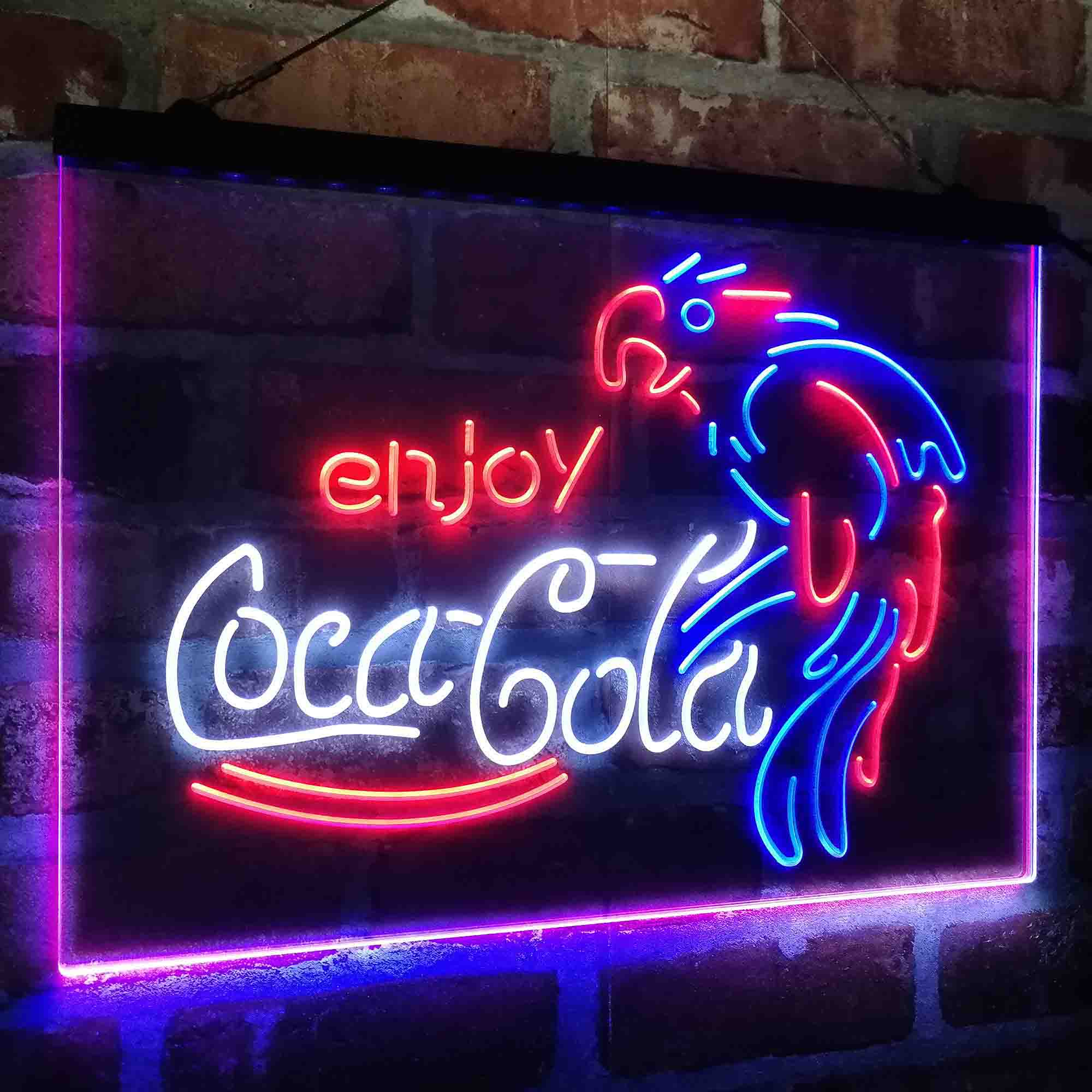 Coca Cola Classic Logo Bar Neon LED Sign 3 Colors