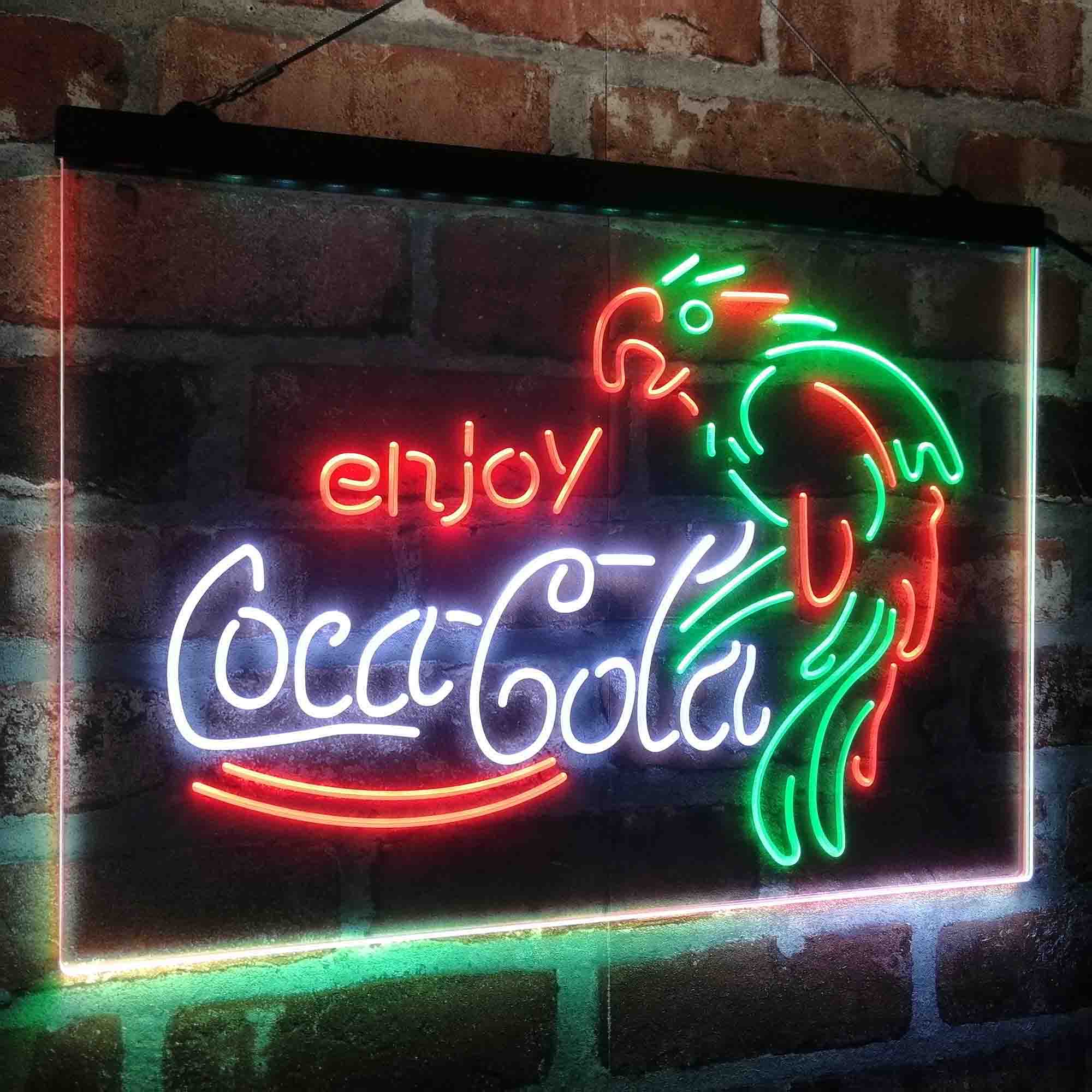 Coca Cola Classic Logo Bar Neon LED Sign 3 Colors