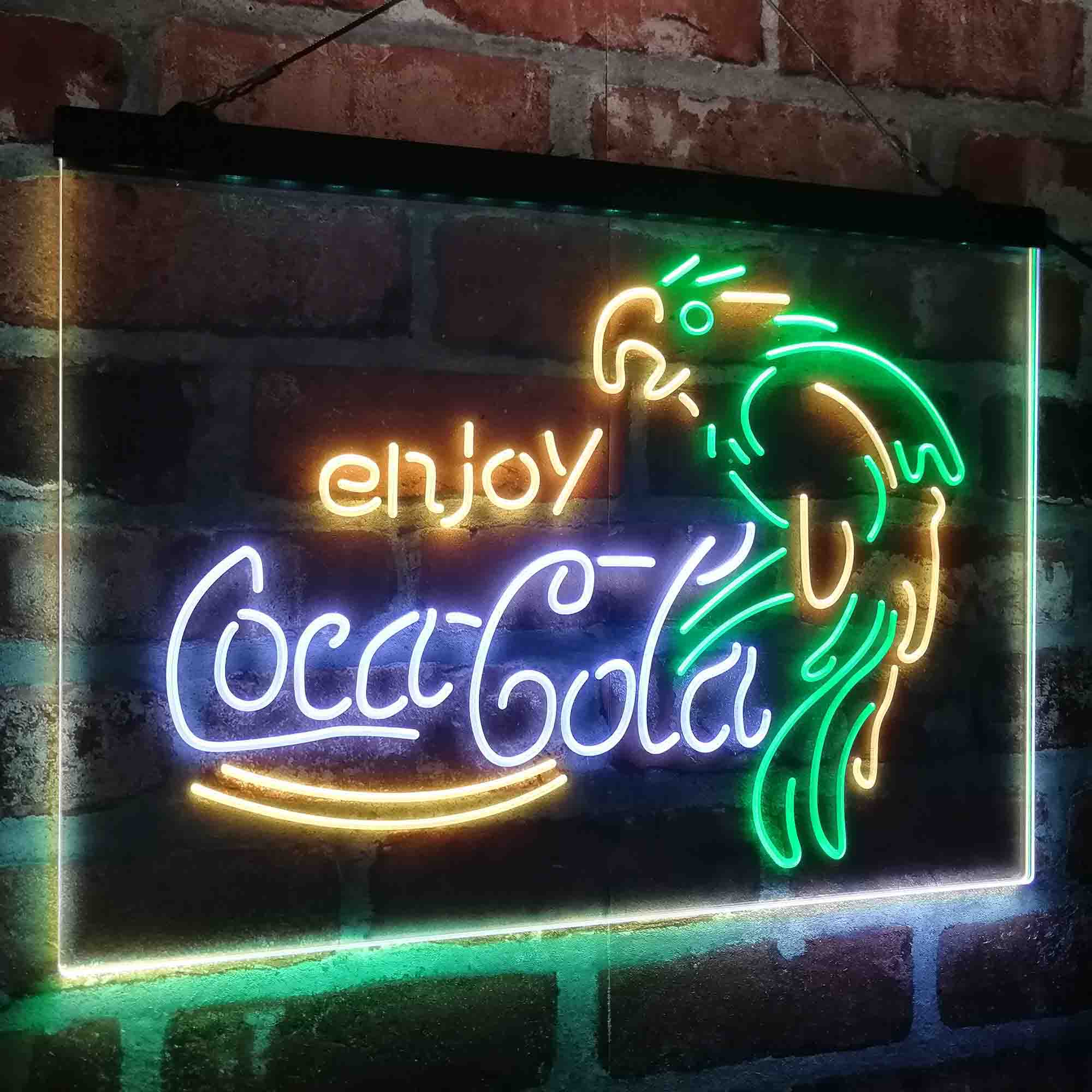 Coca Cola Classic Logo Bar Neon LED Sign 3 Colors