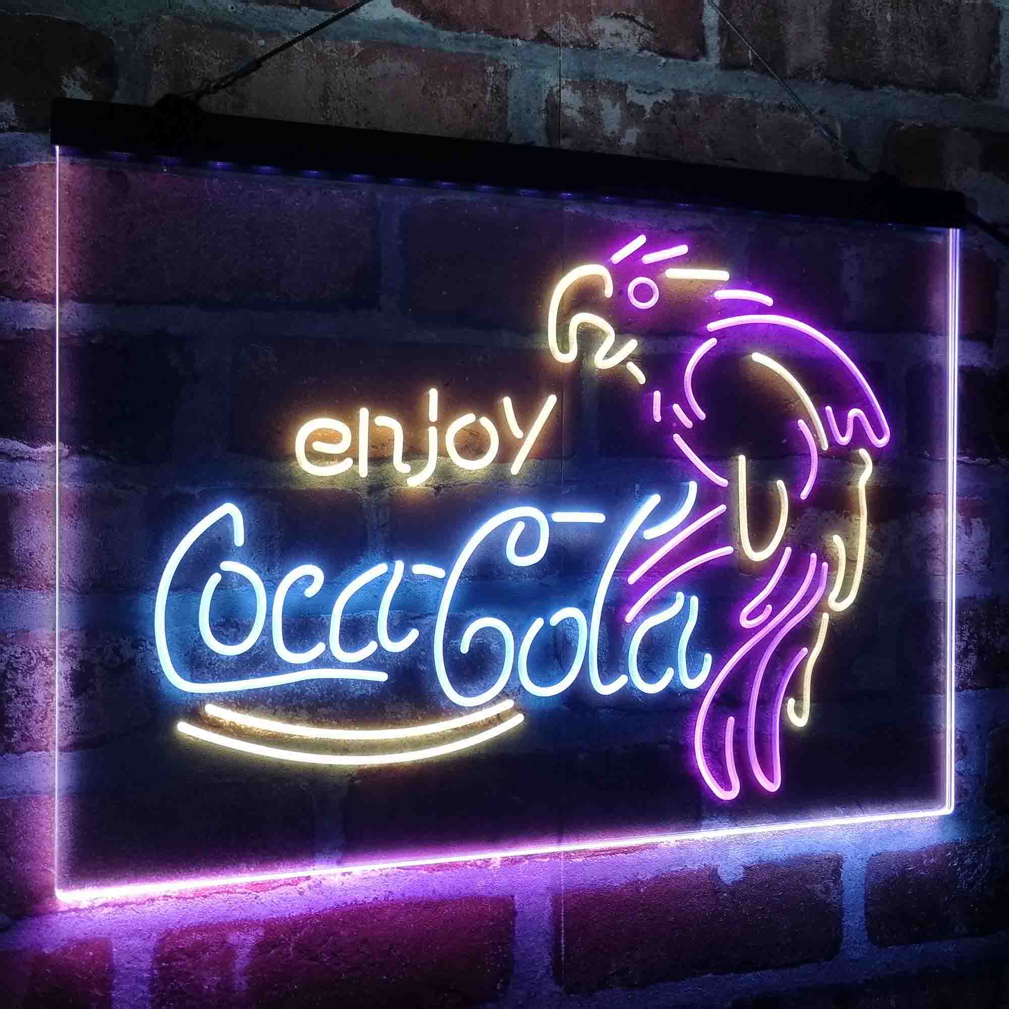 Coca Cola Classic Logo Bar Neon LED Sign 3 Colors