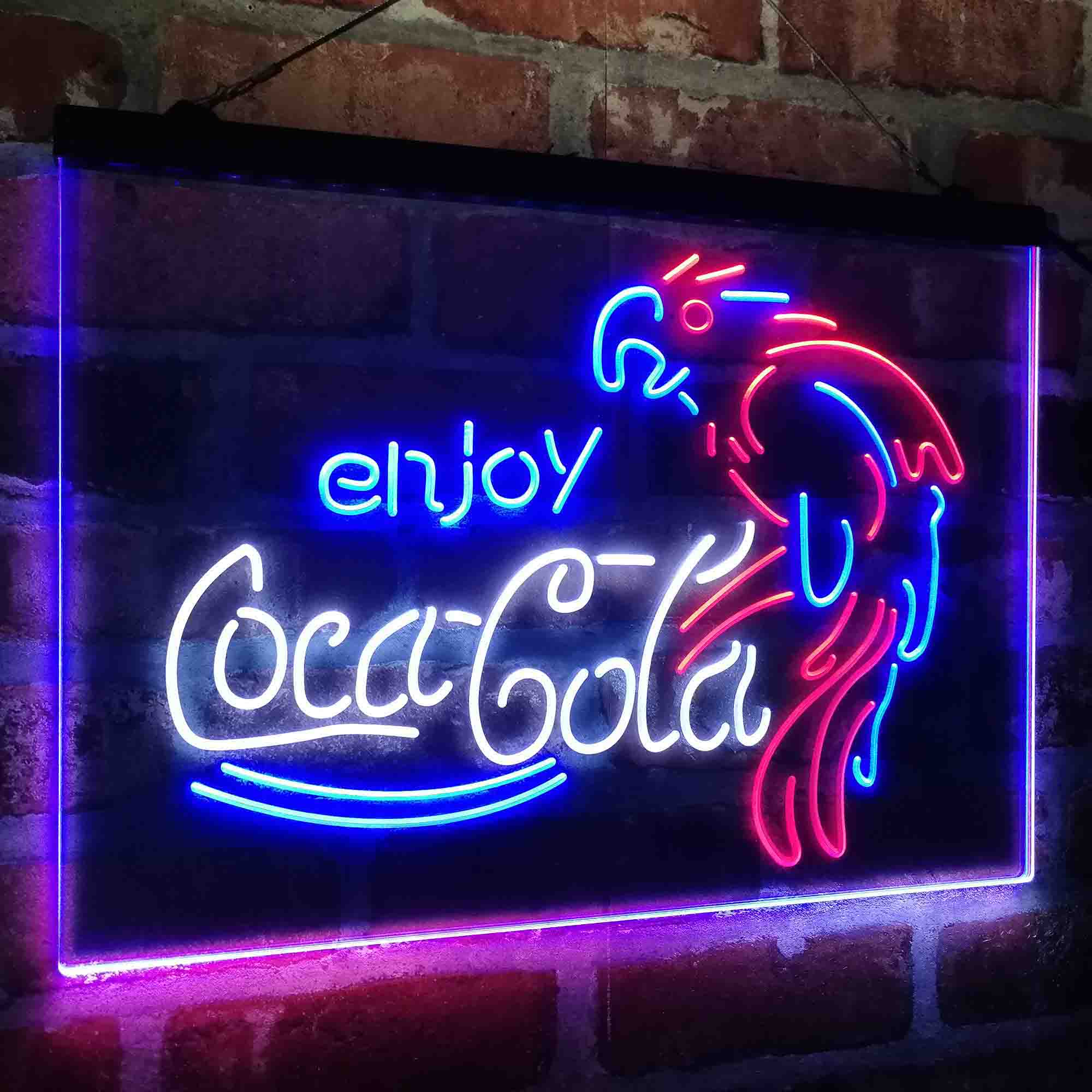 Coca Cola Classic Logo Bar Neon LED Sign 3 Colors