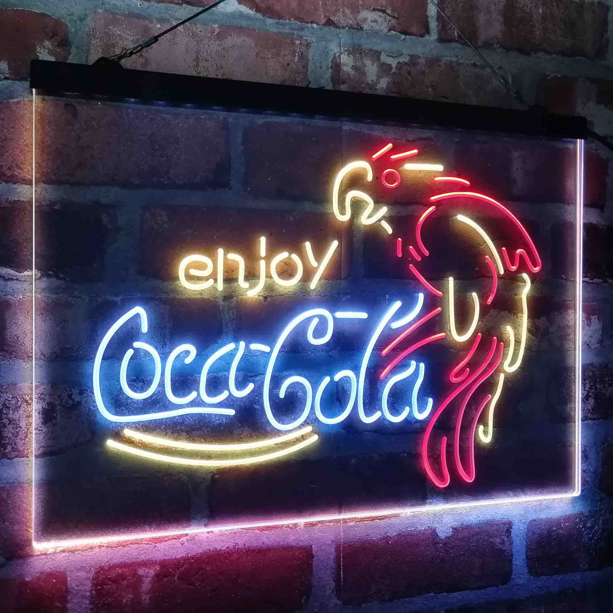 Coca Cola Classic Logo Bar Neon LED Sign 3 Colors