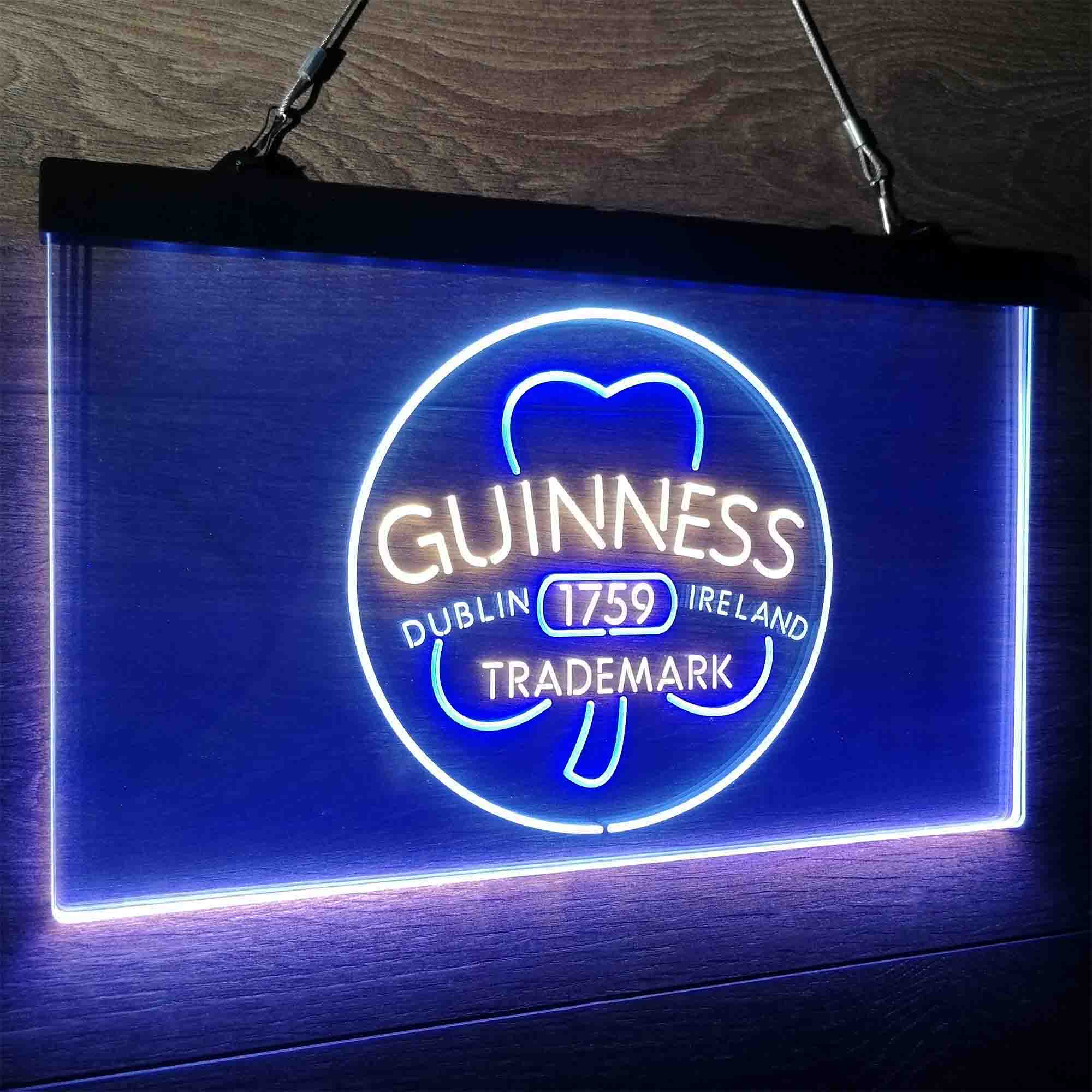 Guinness Shamrock Dublin Ireland 1759 Neon LED Sign 3 Colors