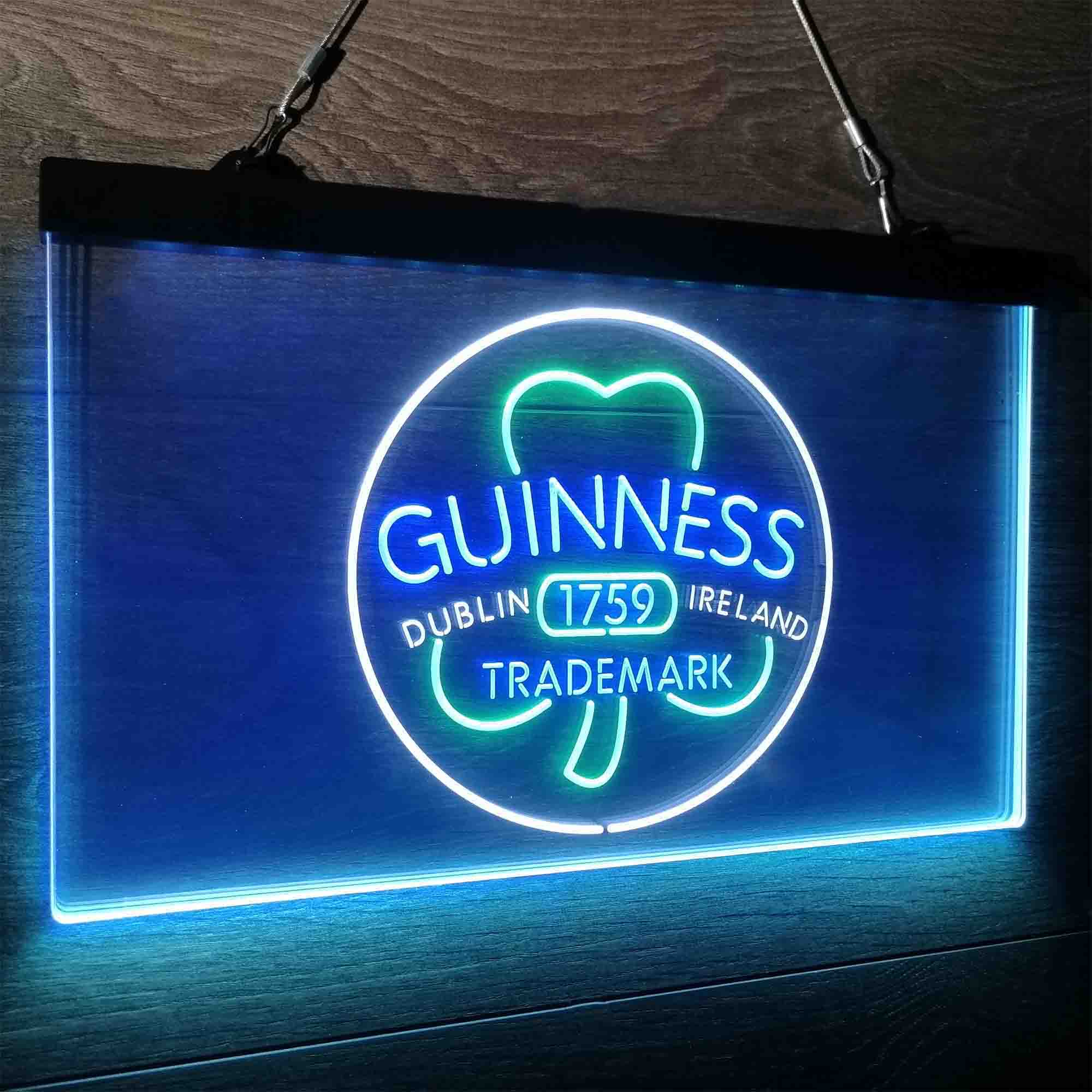 Guinness Shamrock Dublin Ireland 1759 Neon LED Sign 3 Colors