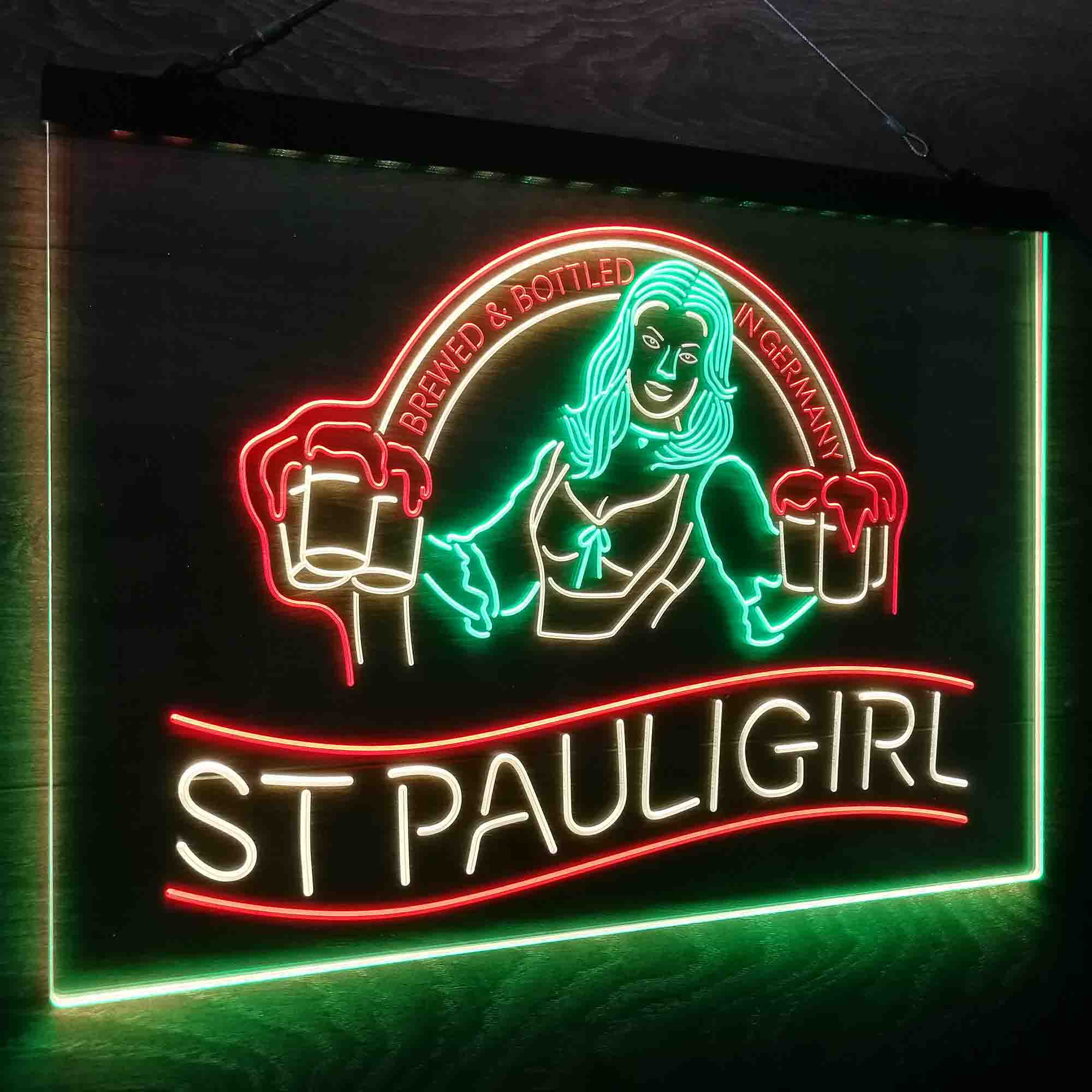 St. Paul Girl Beer Bar Man Cave Neon LED Sign 3 Colors