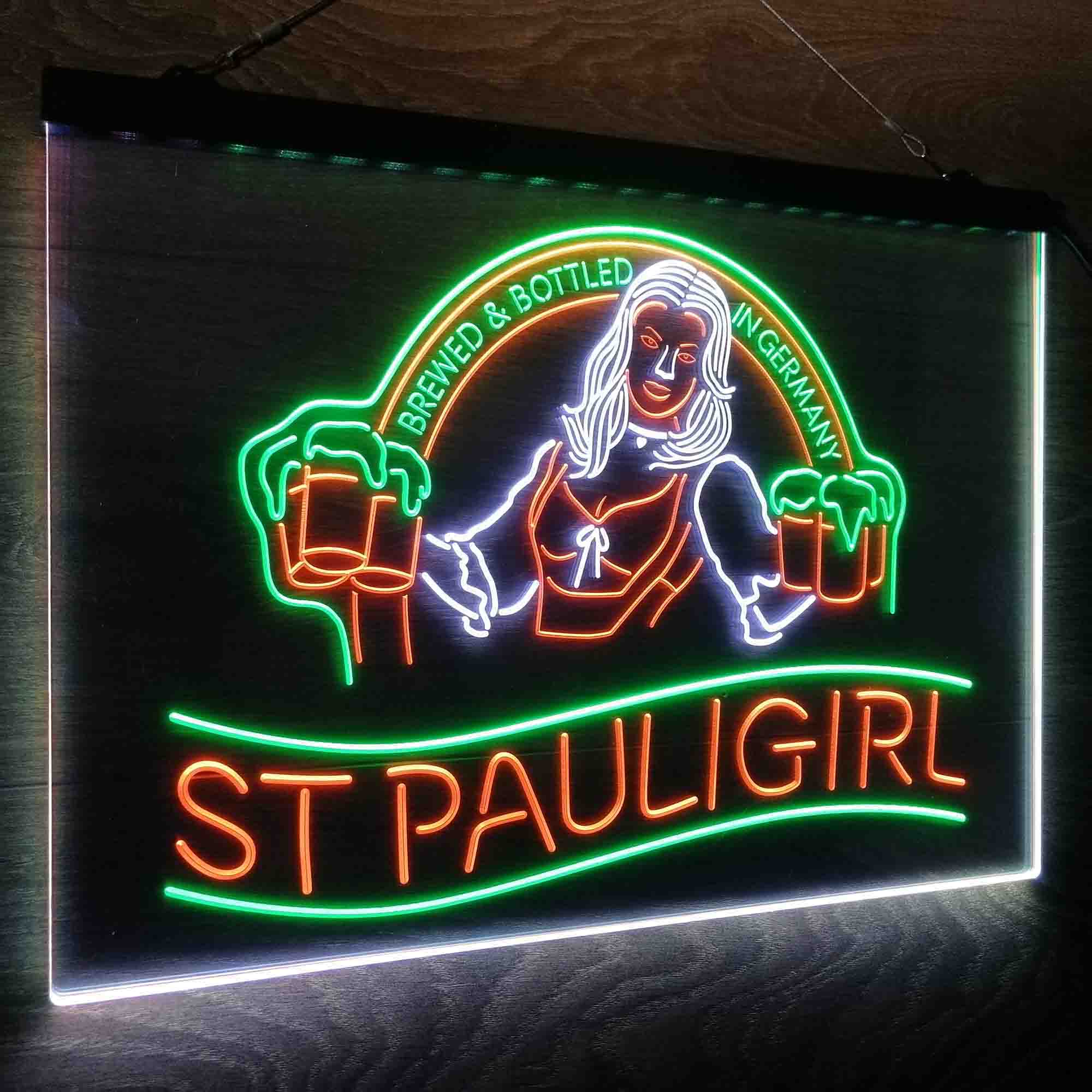 St. Paul Girl Beer Bar Man Cave Neon LED Sign 3 Colors