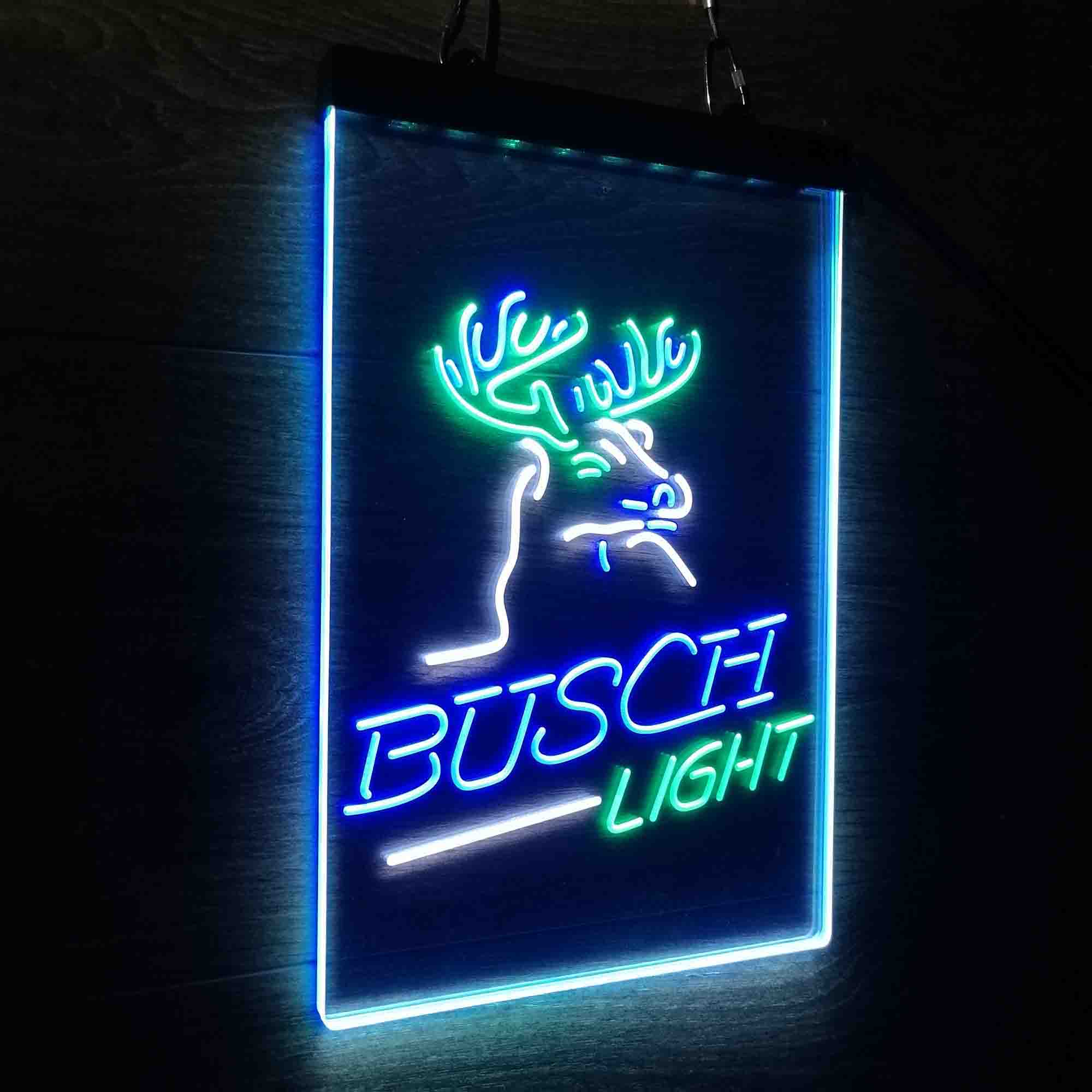 Buschs Lights Beer Deer Bar Neon LED Sign 3 Colors