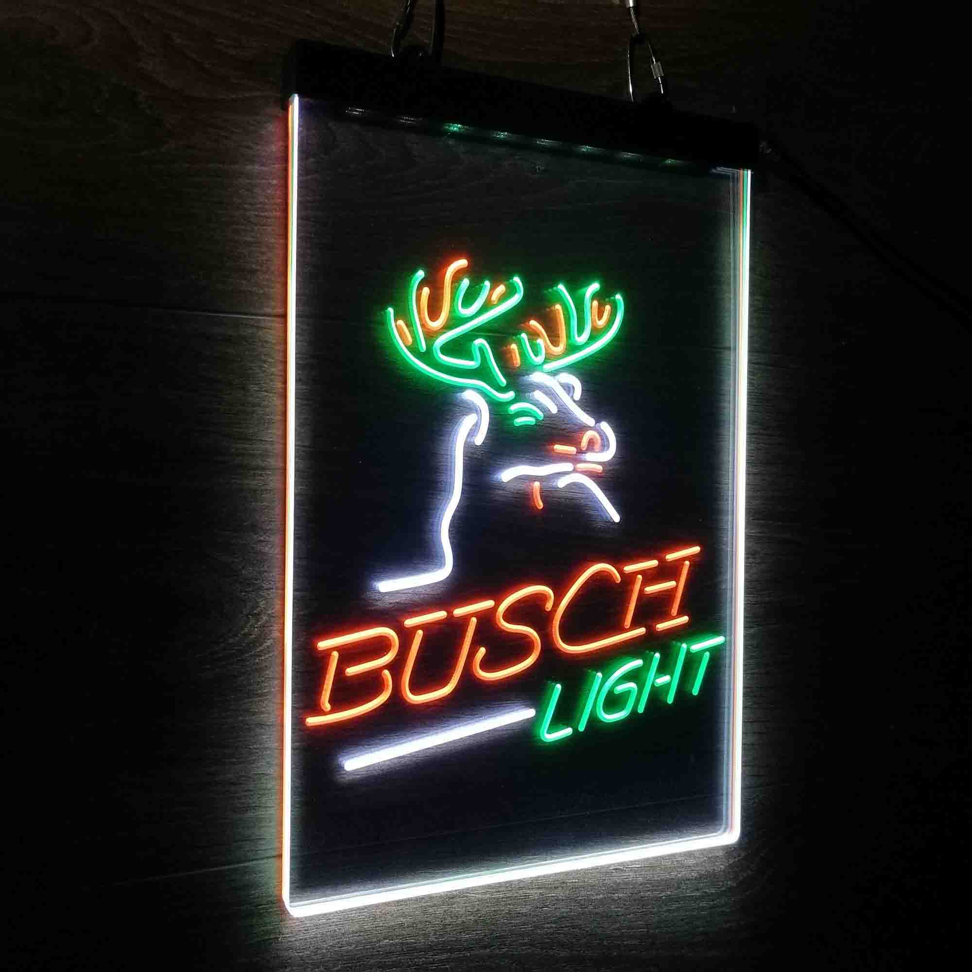 Buschs Lights Beer Deer Bar Neon LED Sign 3 Colors