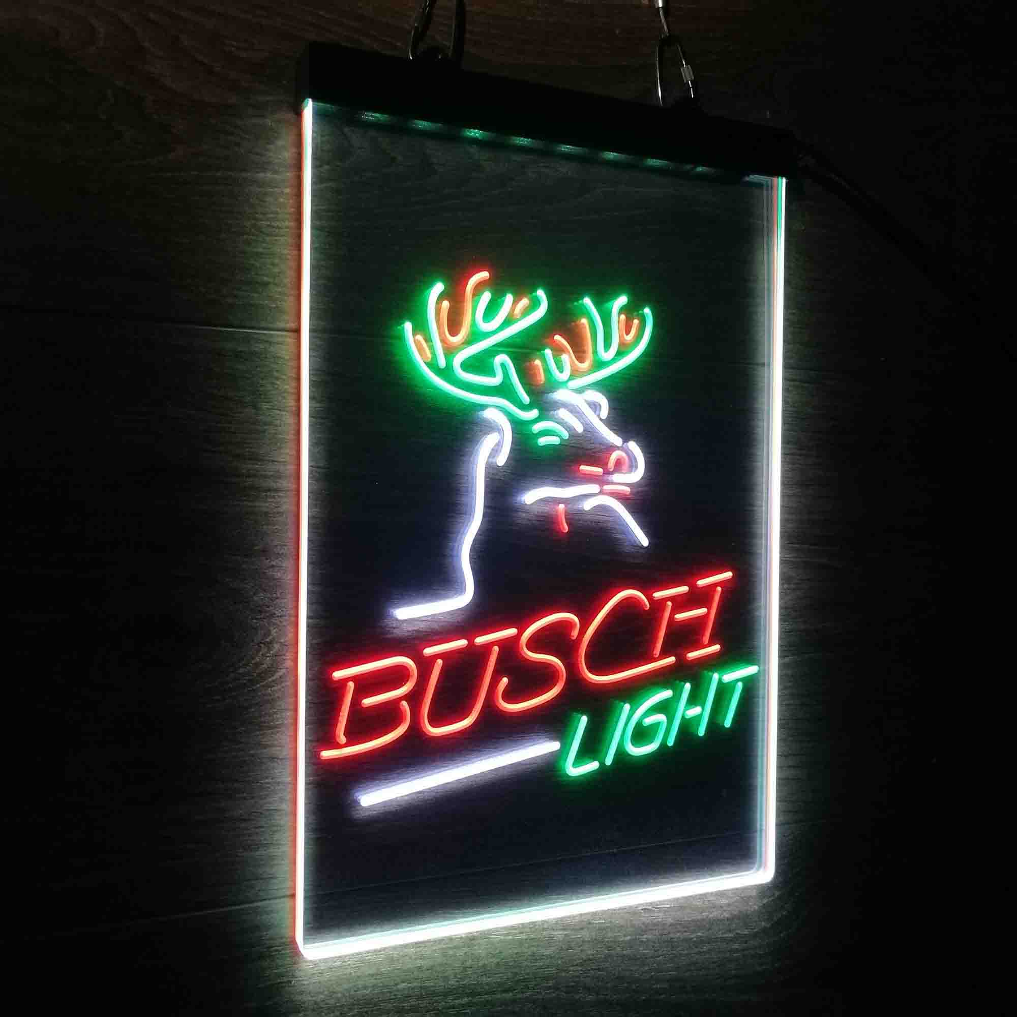 Buschs Lights Beer Deer Bar Neon LED Sign 3 Colors