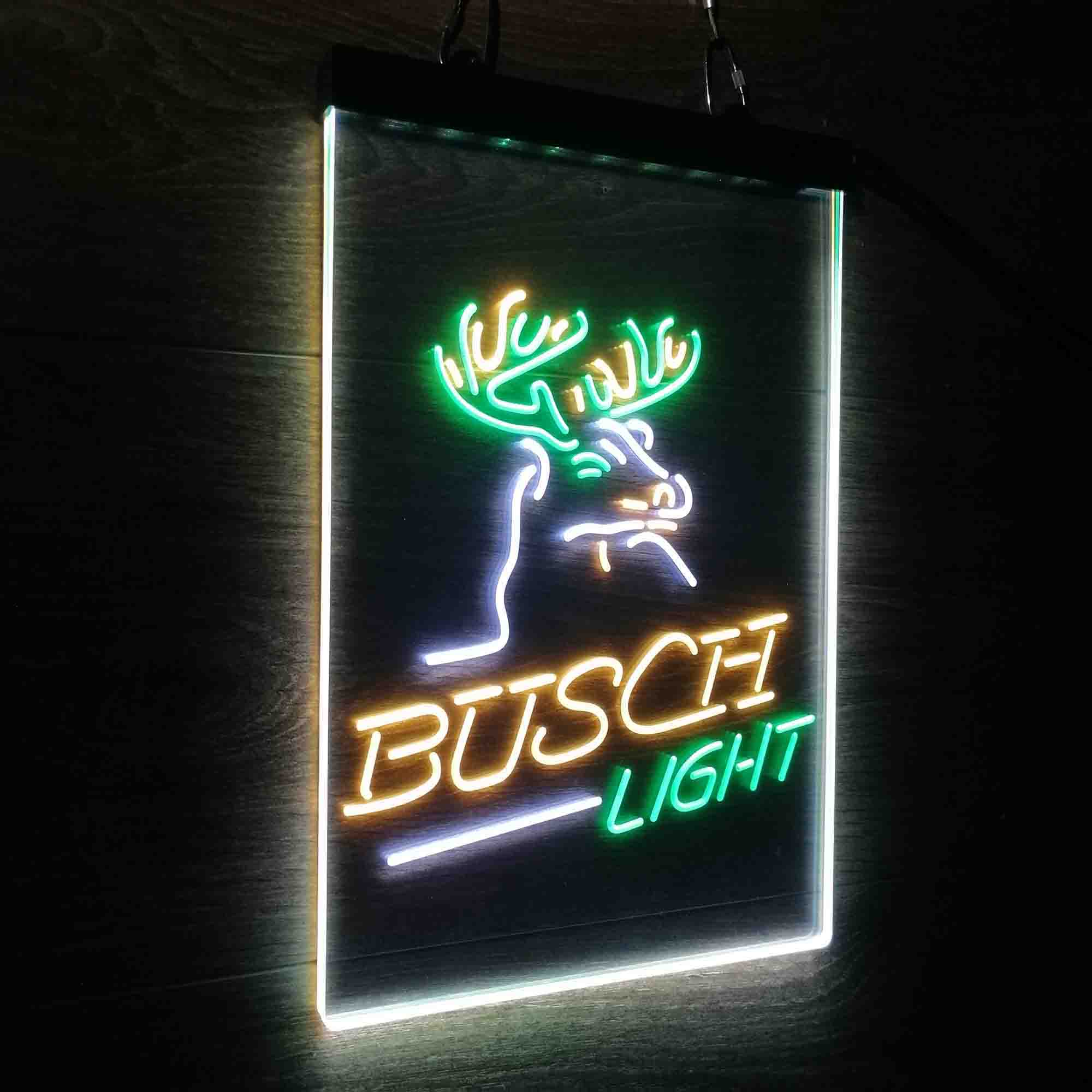 Buschs Lights Beer Deer Bar Neon LED Sign 3 Colors