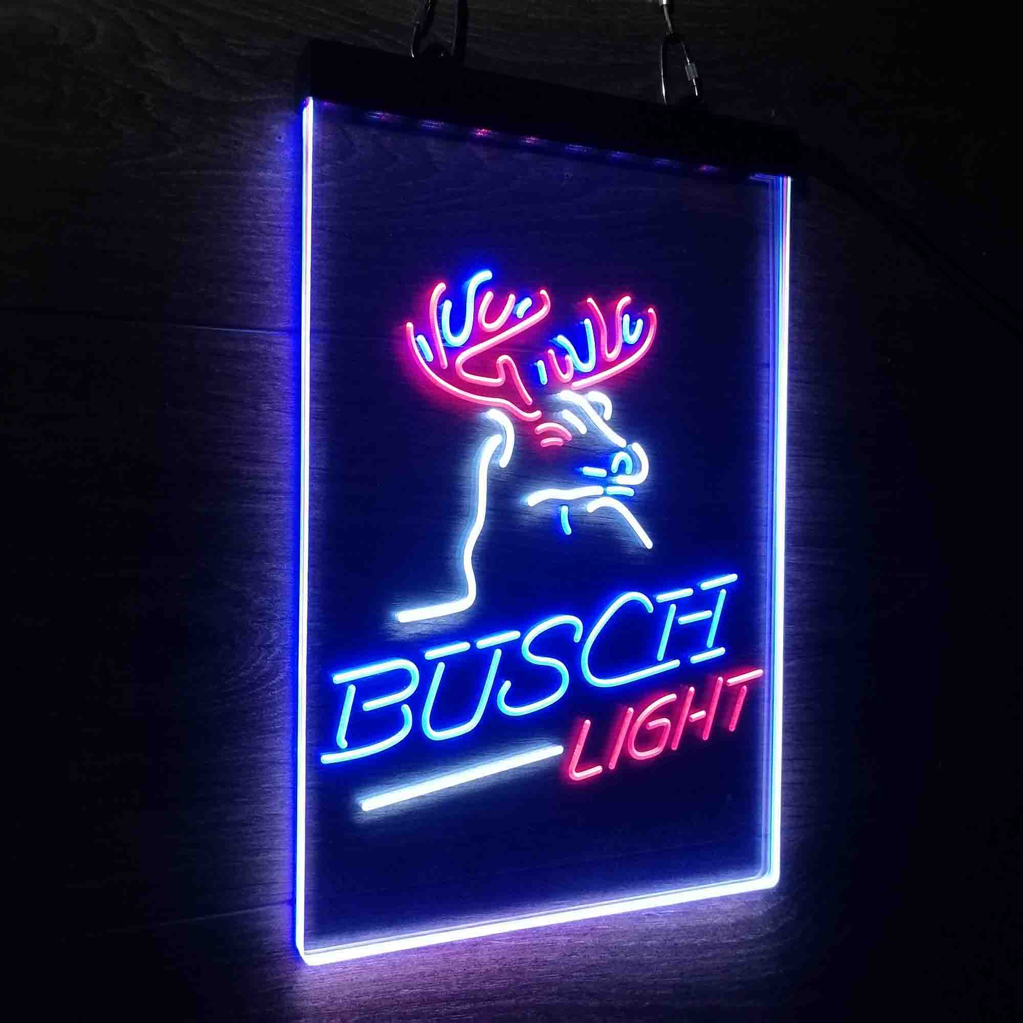 Buschs Lights Beer Deer Bar Neon LED Sign 3 Colors