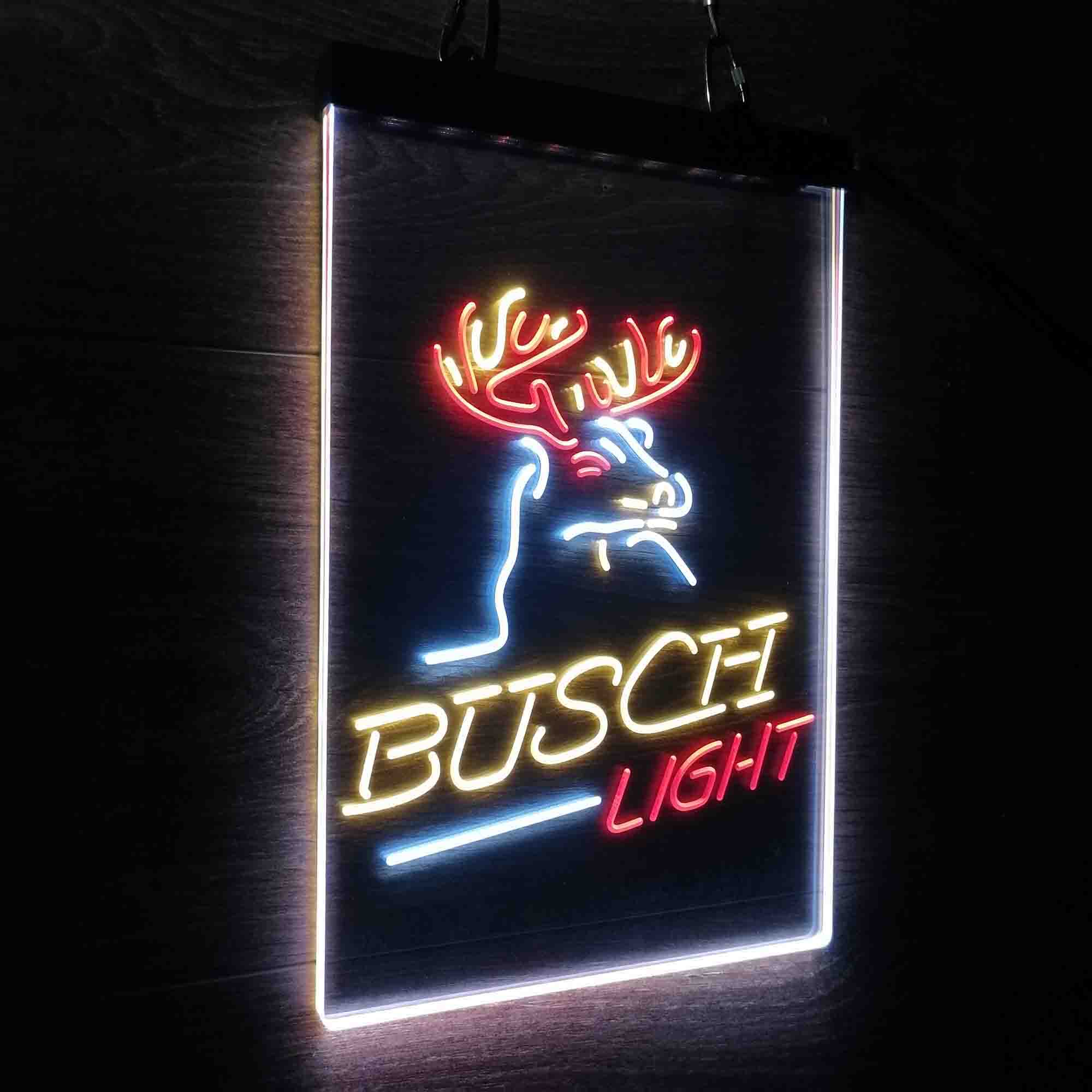 Buschs Lights Beer Deer Bar Neon LED Sign 3 Colors