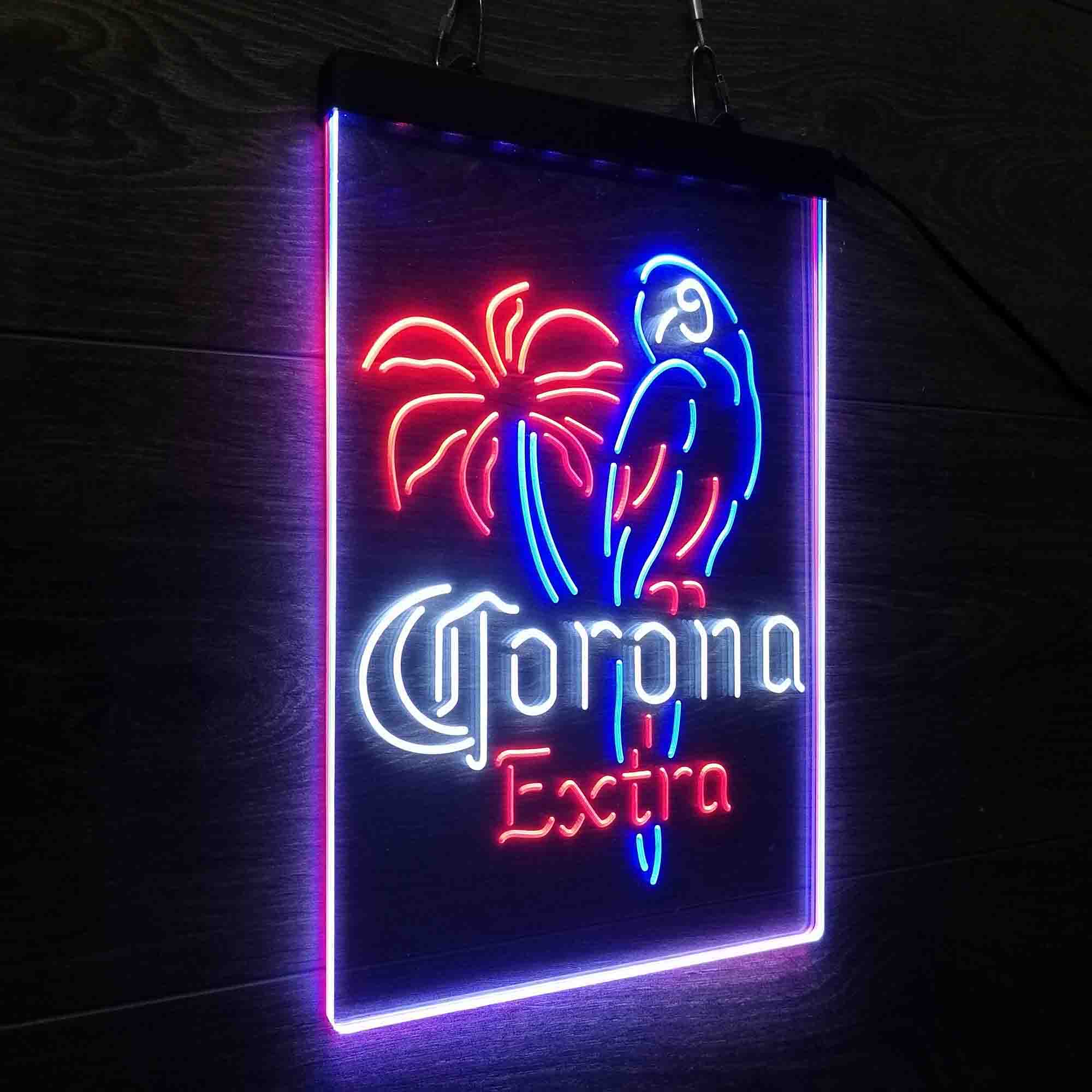 Corona Parrot Beer Bar Neon LED Sign 3 Colors