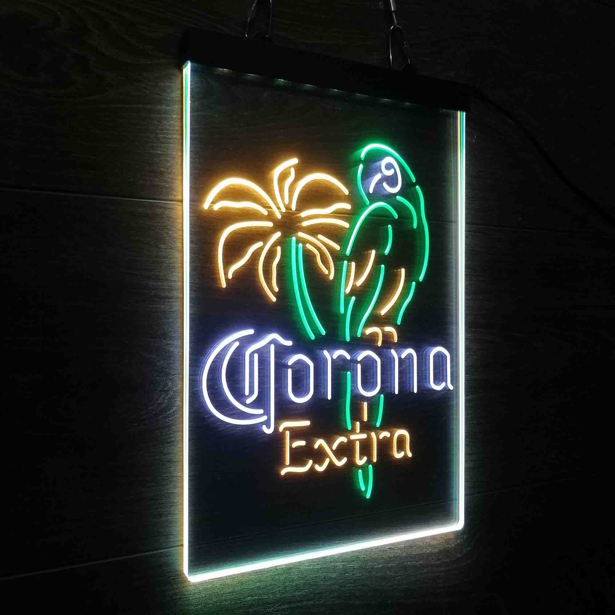Corona Parrot Beer Bar Neon LED Sign 3 Colors