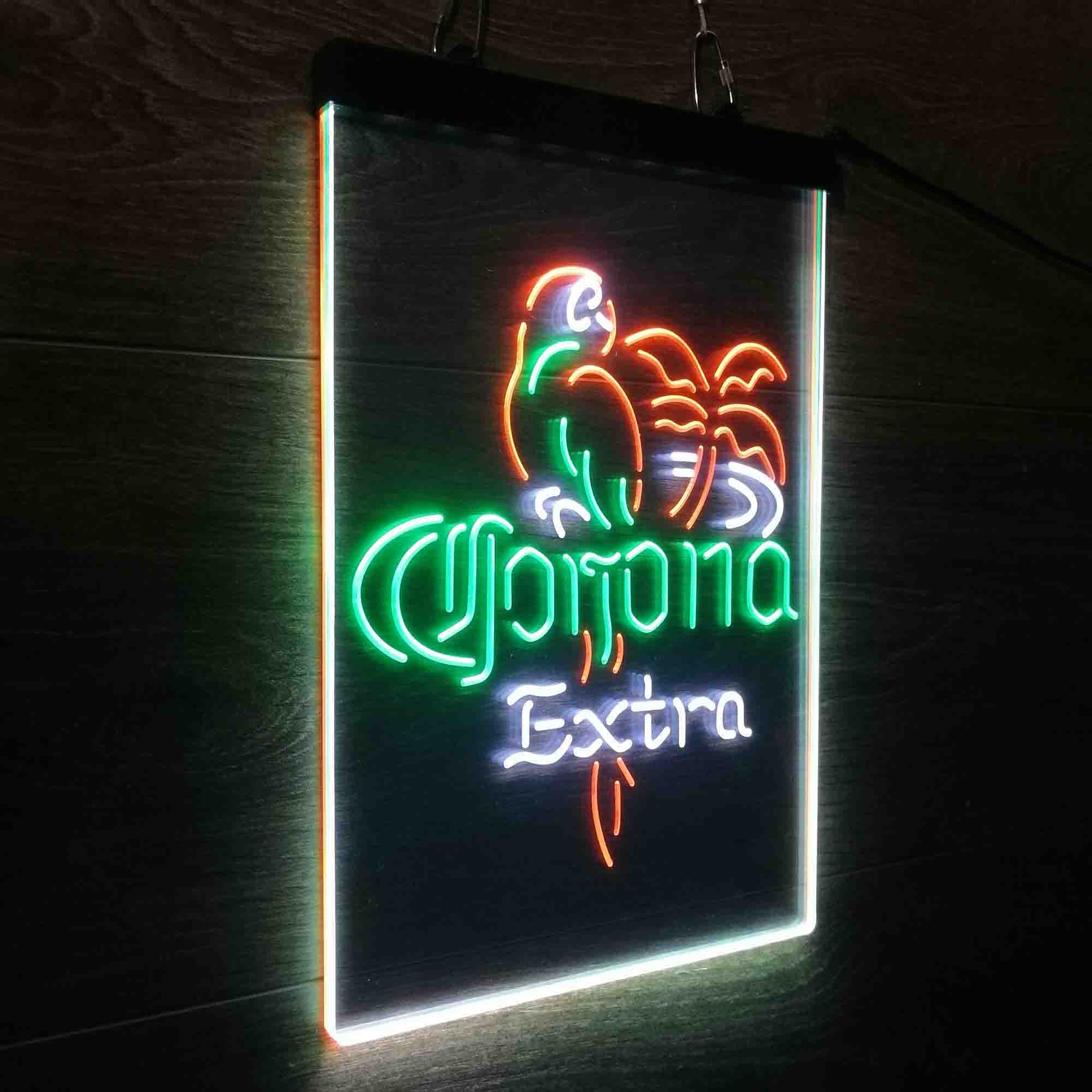 Corona Extra Parrot Bird Palm Tree Neon LED Sign 3 Colors