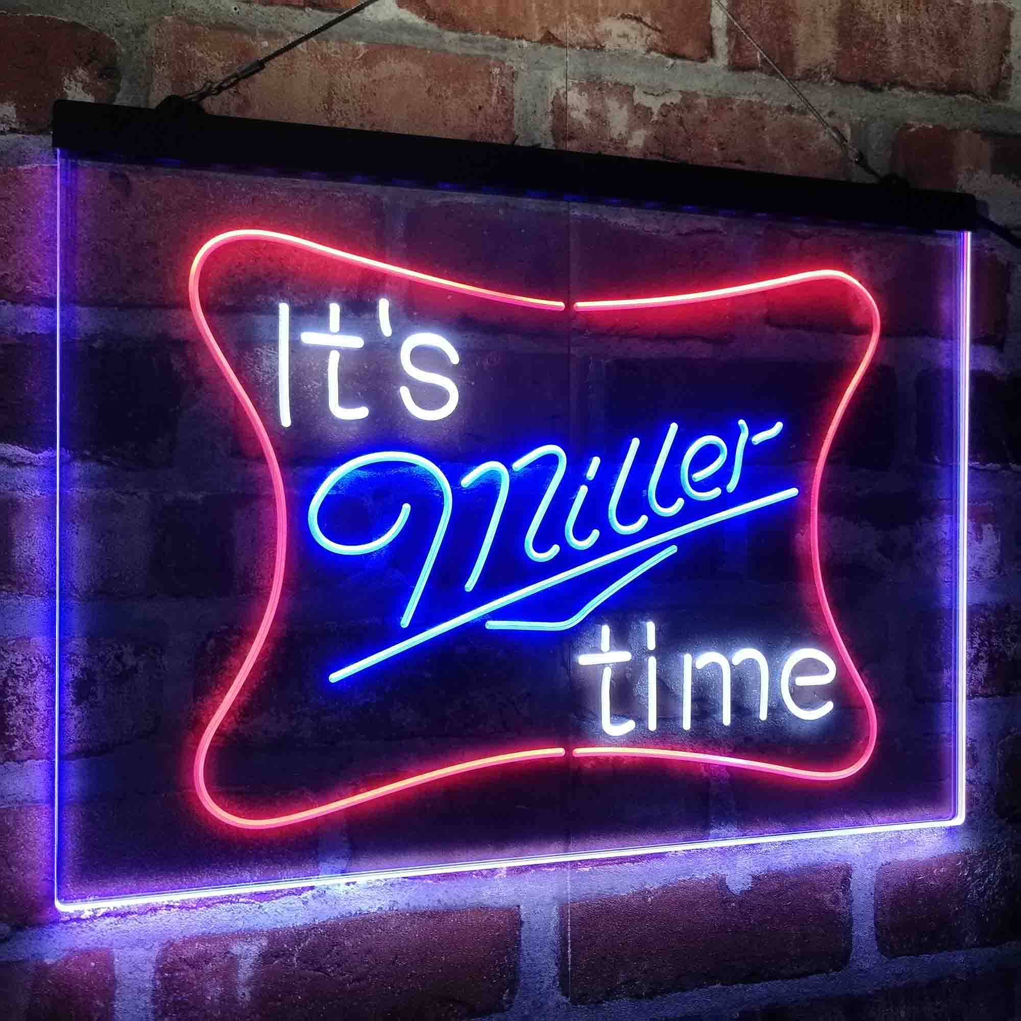 It's Miller Time Beer Bar Neon LED Sign 3 Colors