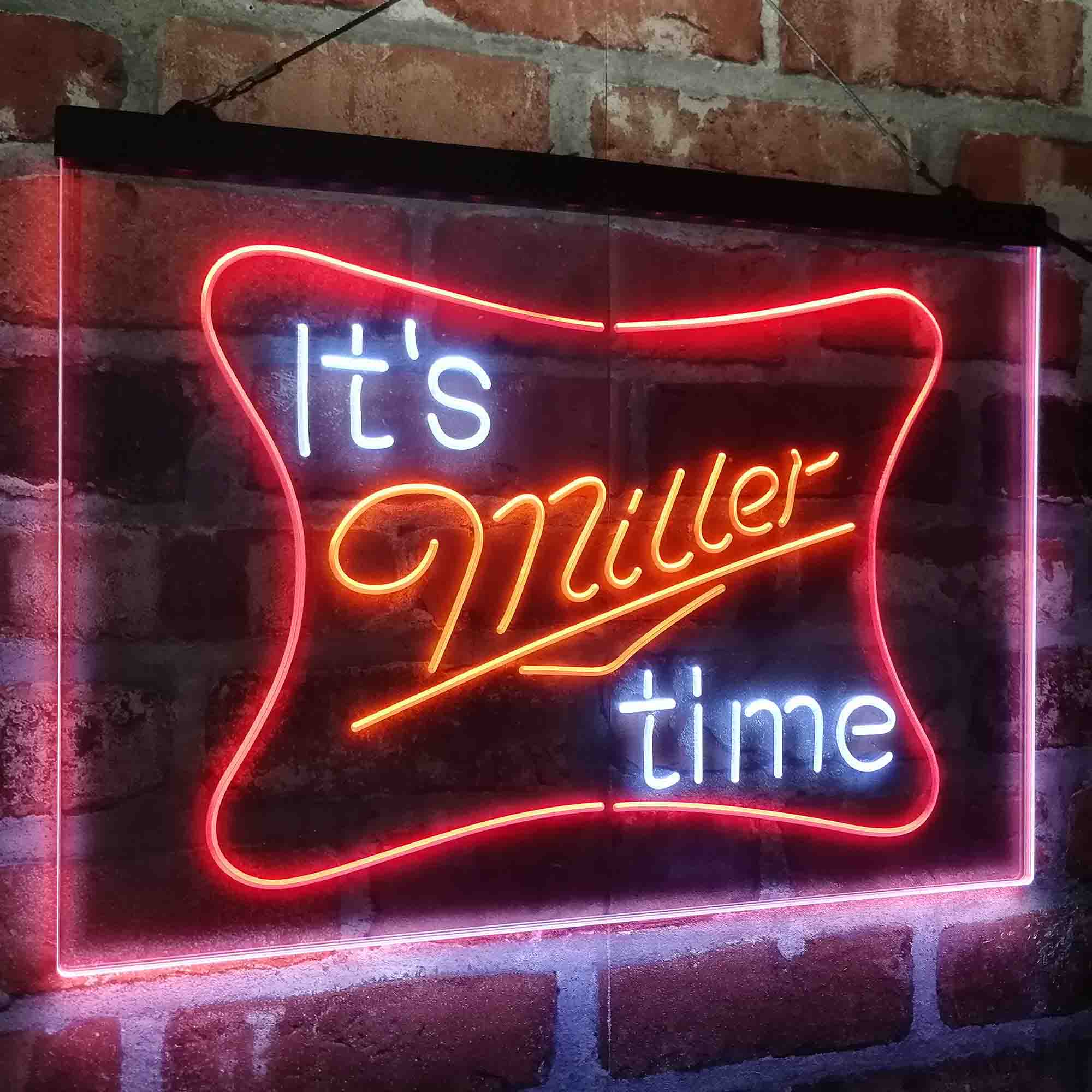 It's Miller Time Beer Bar Neon LED Sign 3 Colors