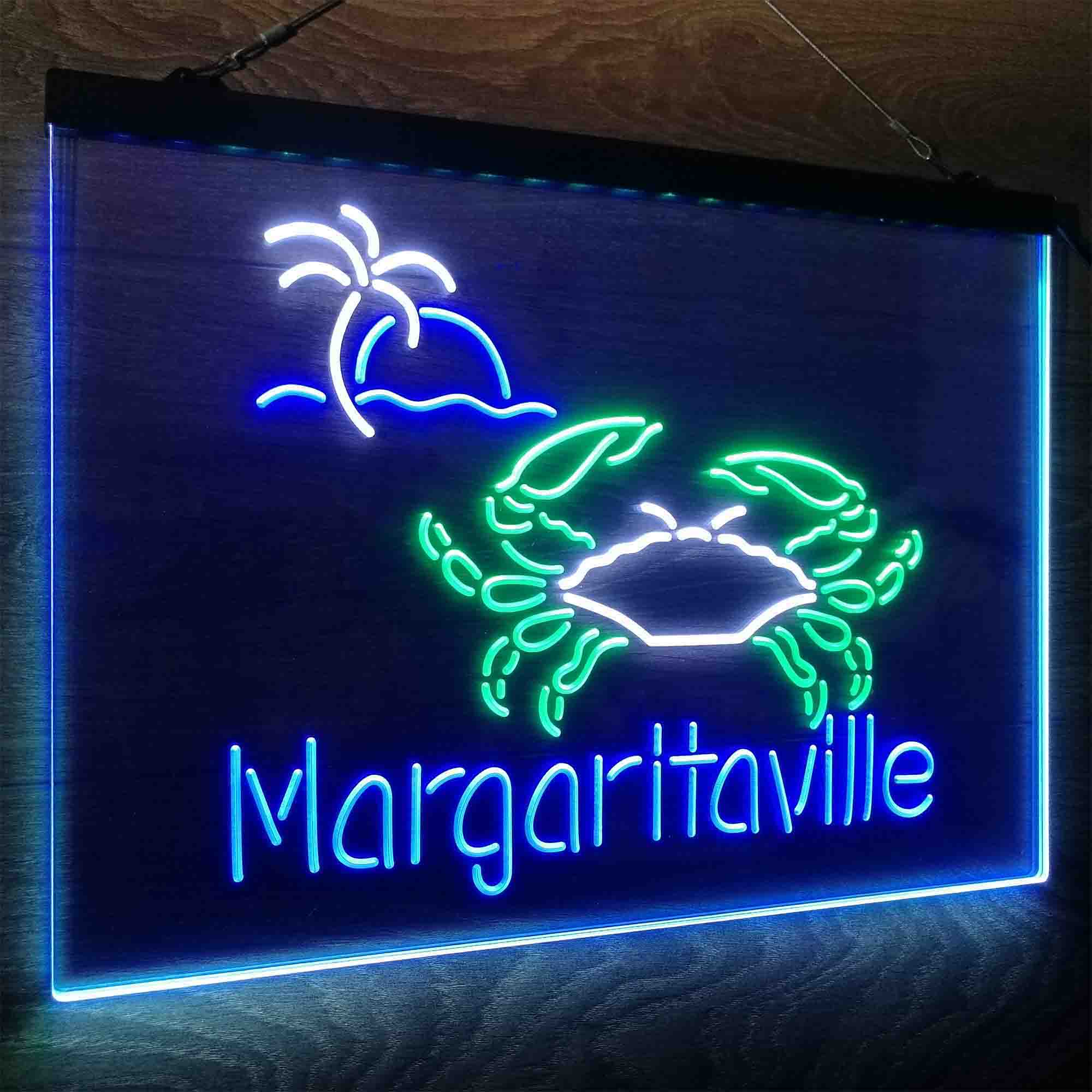 Margaritaville Crab Bar Décor Beer Neon LED Sign 3 Colors