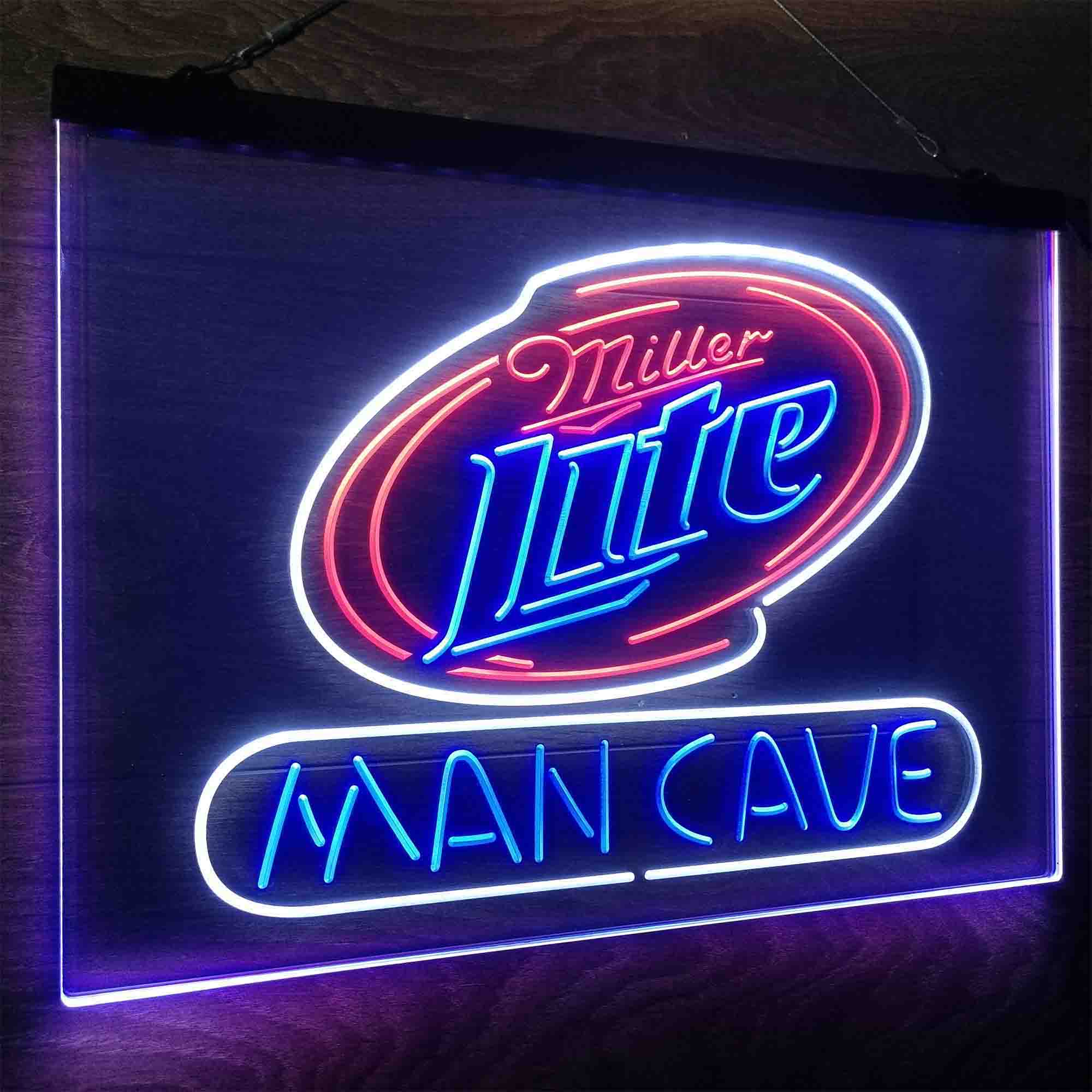 Miller Lite Man Cave Beer Bar Neon LED Sign 3 Colors