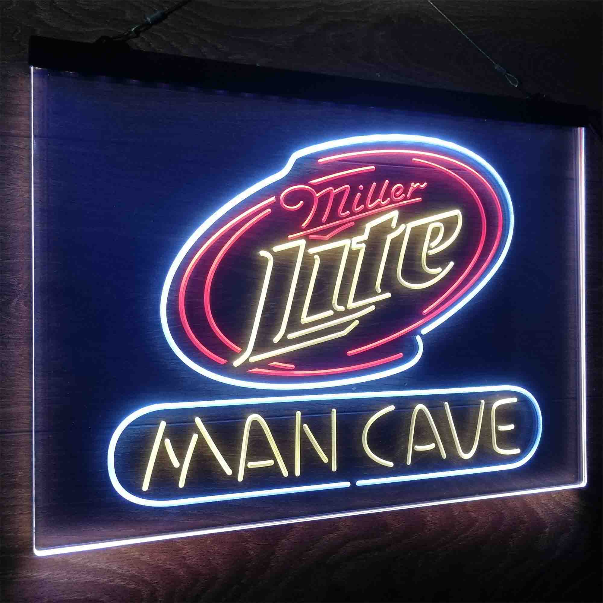 Miller Lite Man Cave Beer Bar Neon LED Sign 3 Colors
