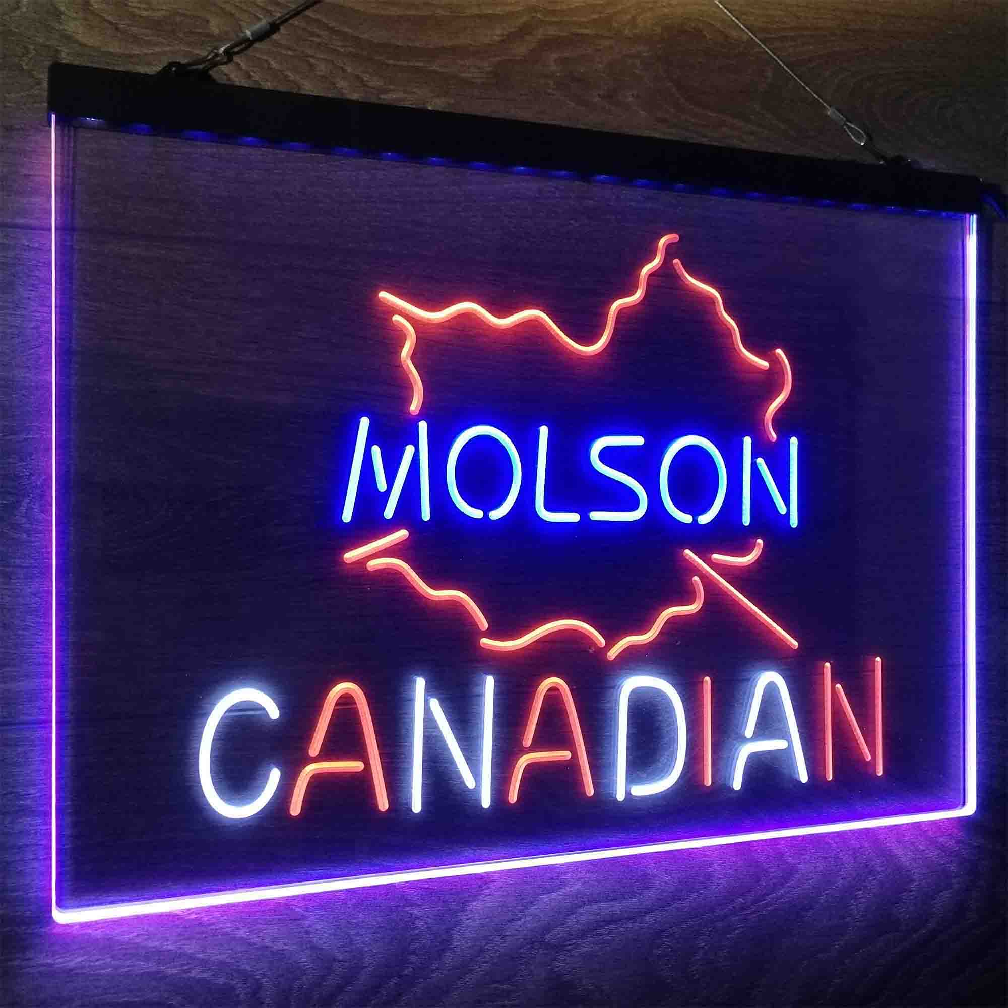 Molson Canadian Beer Bar Neon LED Sign 3 Colors