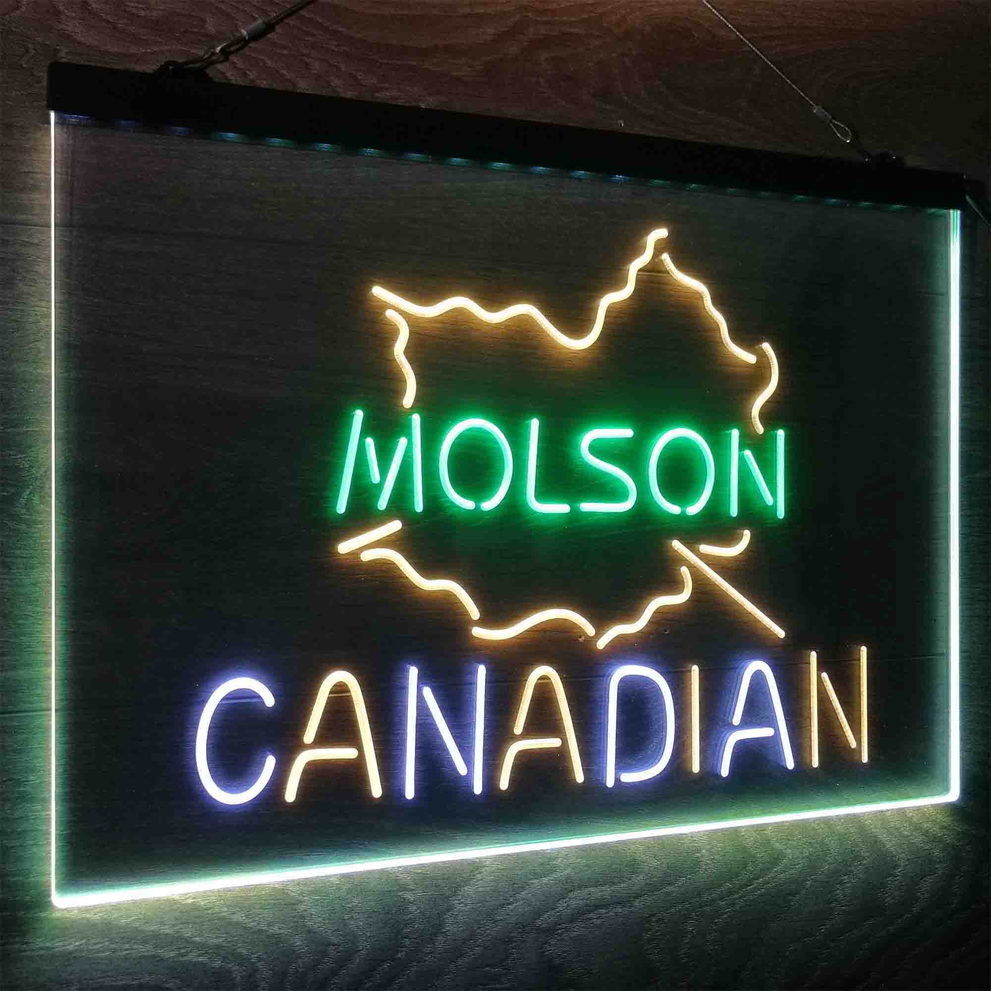 Molson Canadian Beer Bar Neon LED Sign 3 Colors
